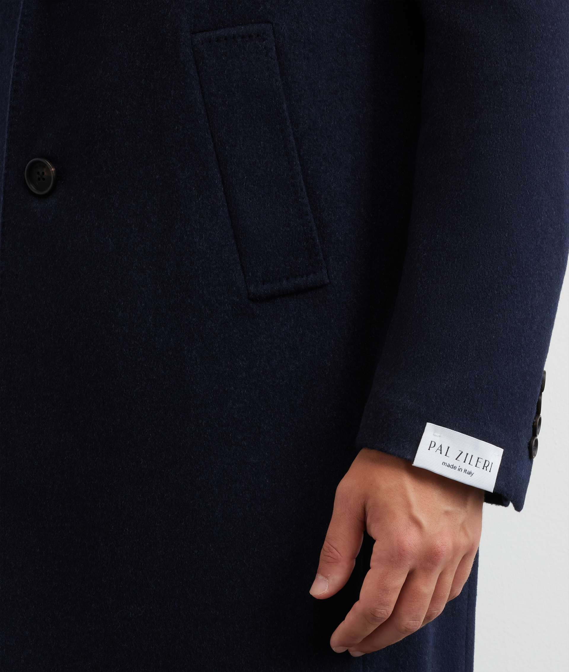 navy blue single breasted regular fit coat in virgin wool 170 - Pal Zileri | Official Website