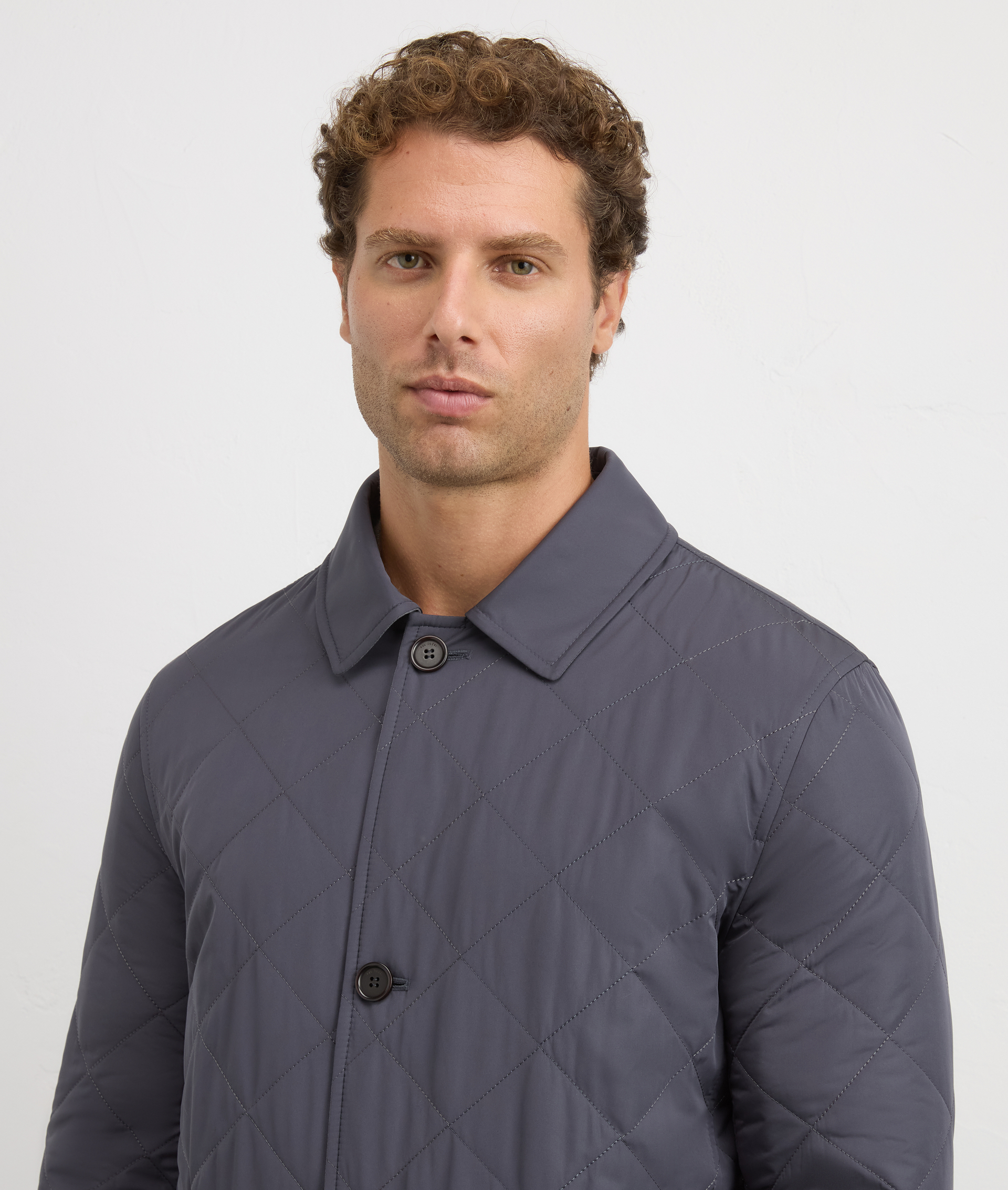 grey reversible raincoat regular fit in polyester | Pal Zileri