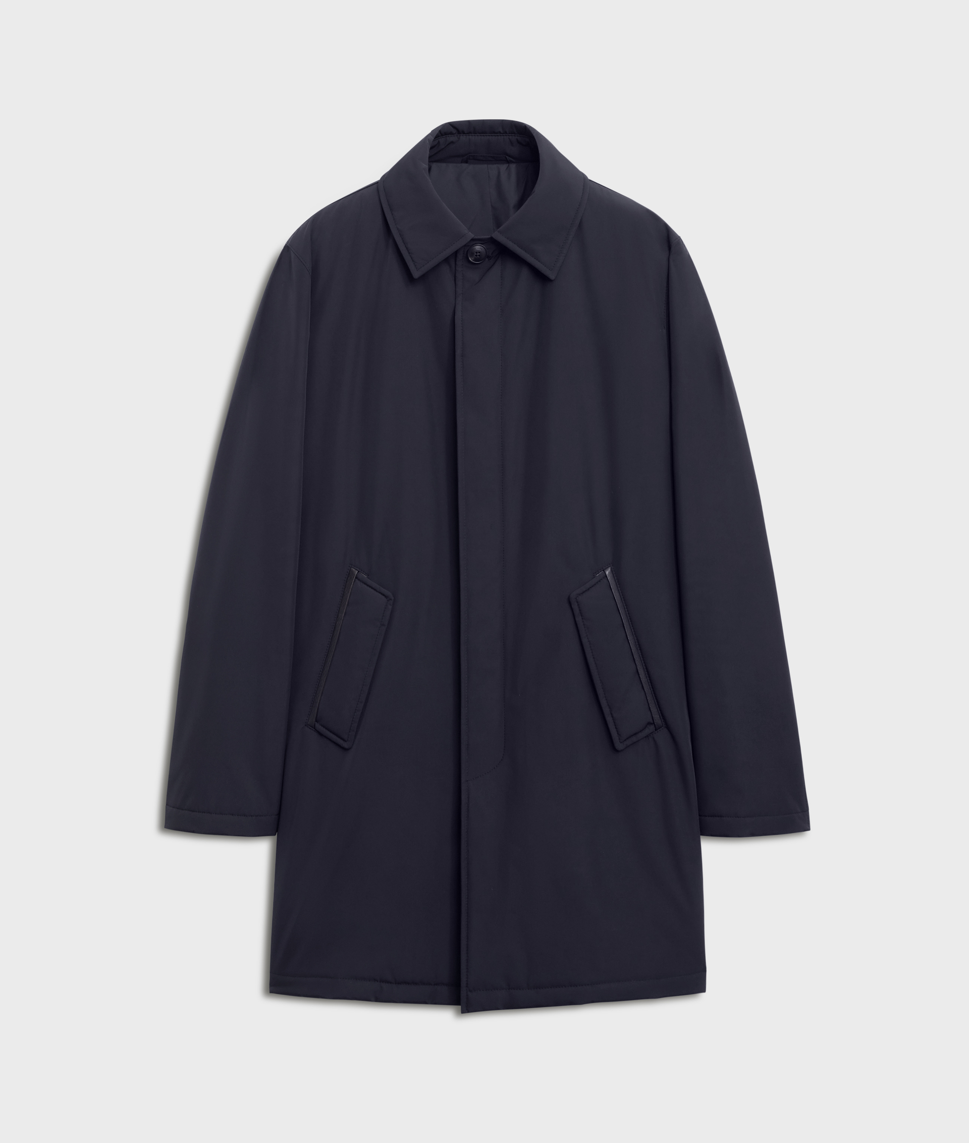 navy blue car coat fully lined regular fit in polyester | Pal Zileri