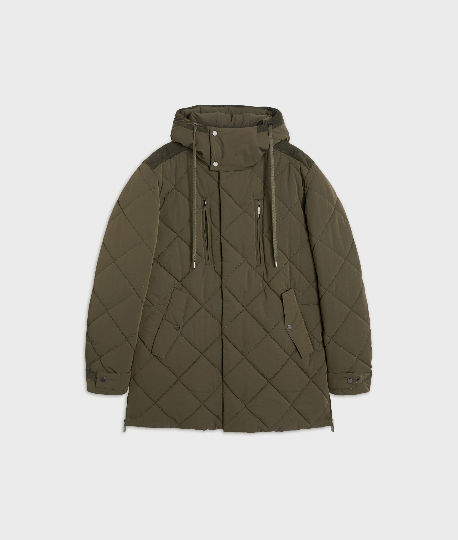 green quilted parka regular fit in nylon - Outerwear - Pal Zileri | Official Website