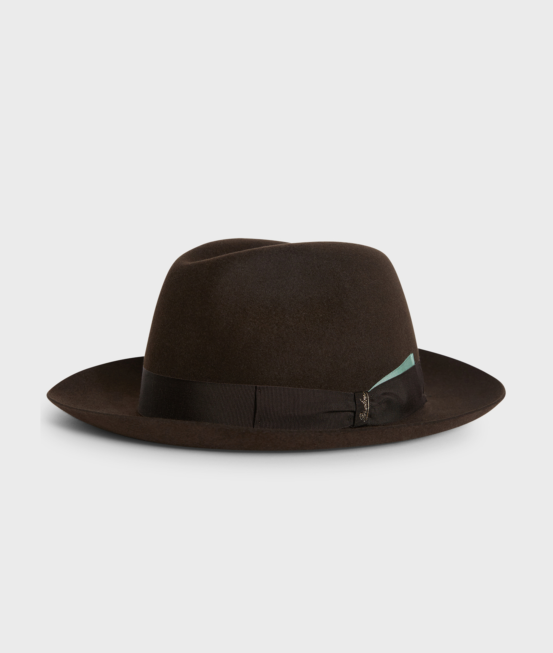 brown baseball cap with rabbit fur embroidery | Pal Zileri