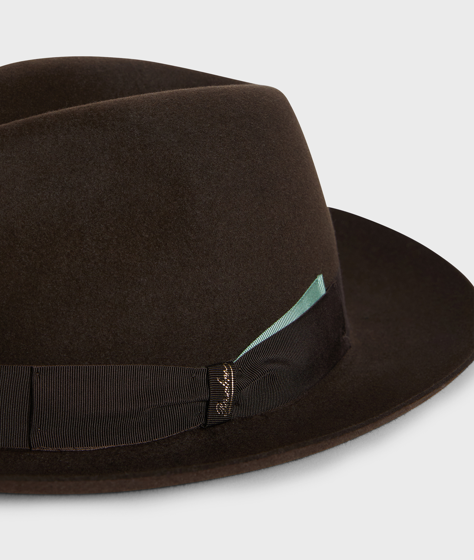 brown baseball cap with rabbit fur embroidery | Pal Zileri