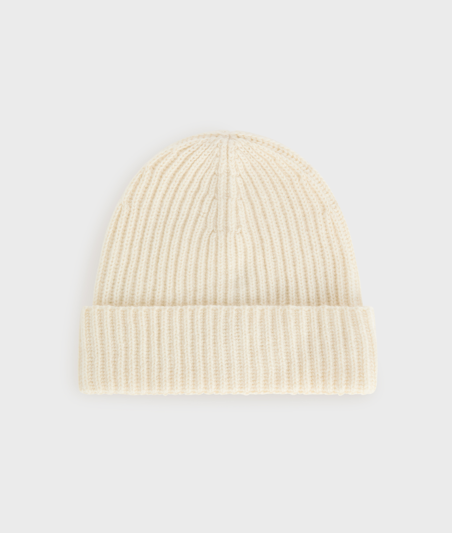 natural ribbed knit beanie regular fit in cashmere - Pal Zileri | Official Website