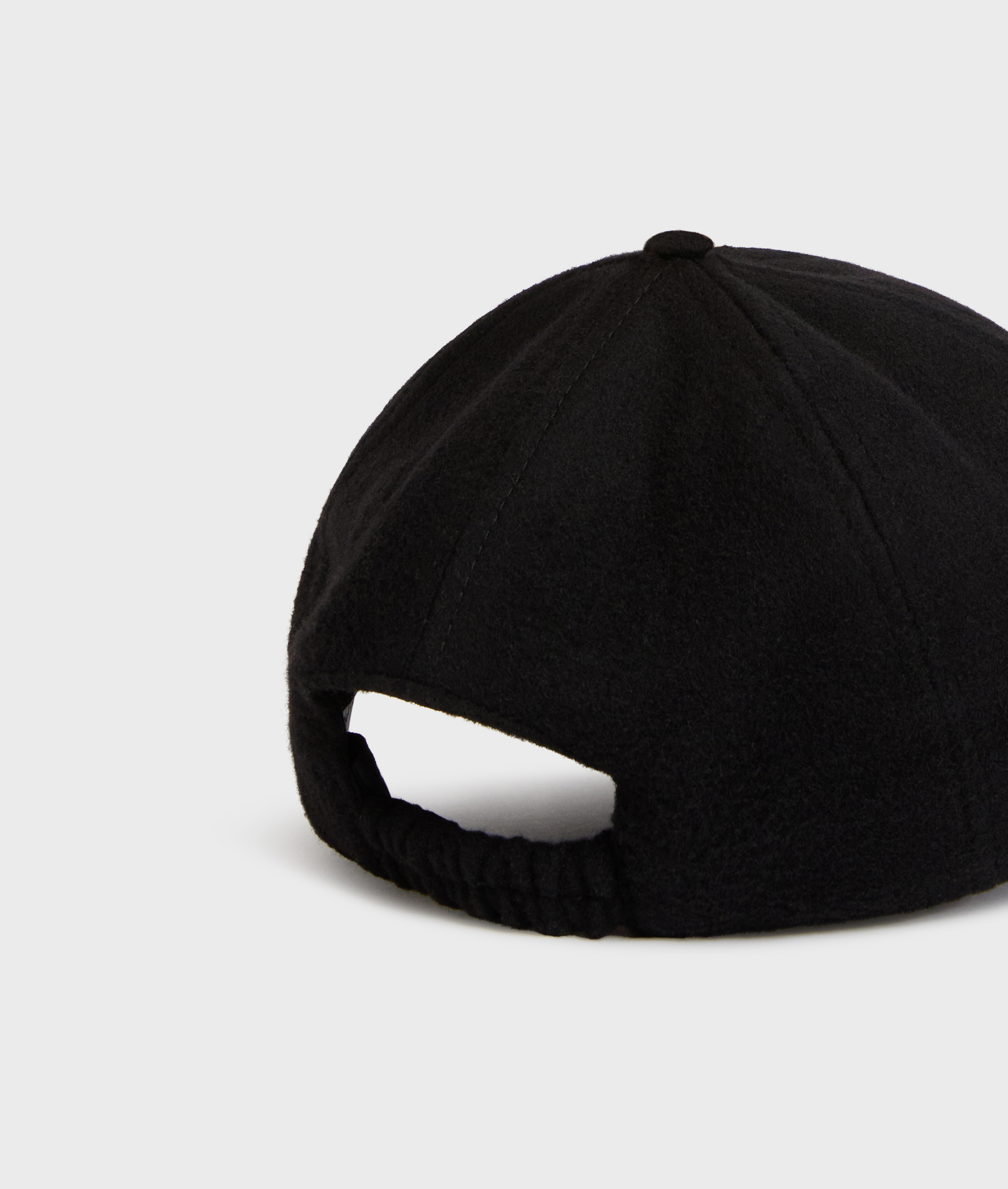 black baseball cap in polyester and elastane with a woolen cloth effect - Accessories - Pal Zileri | Official Website