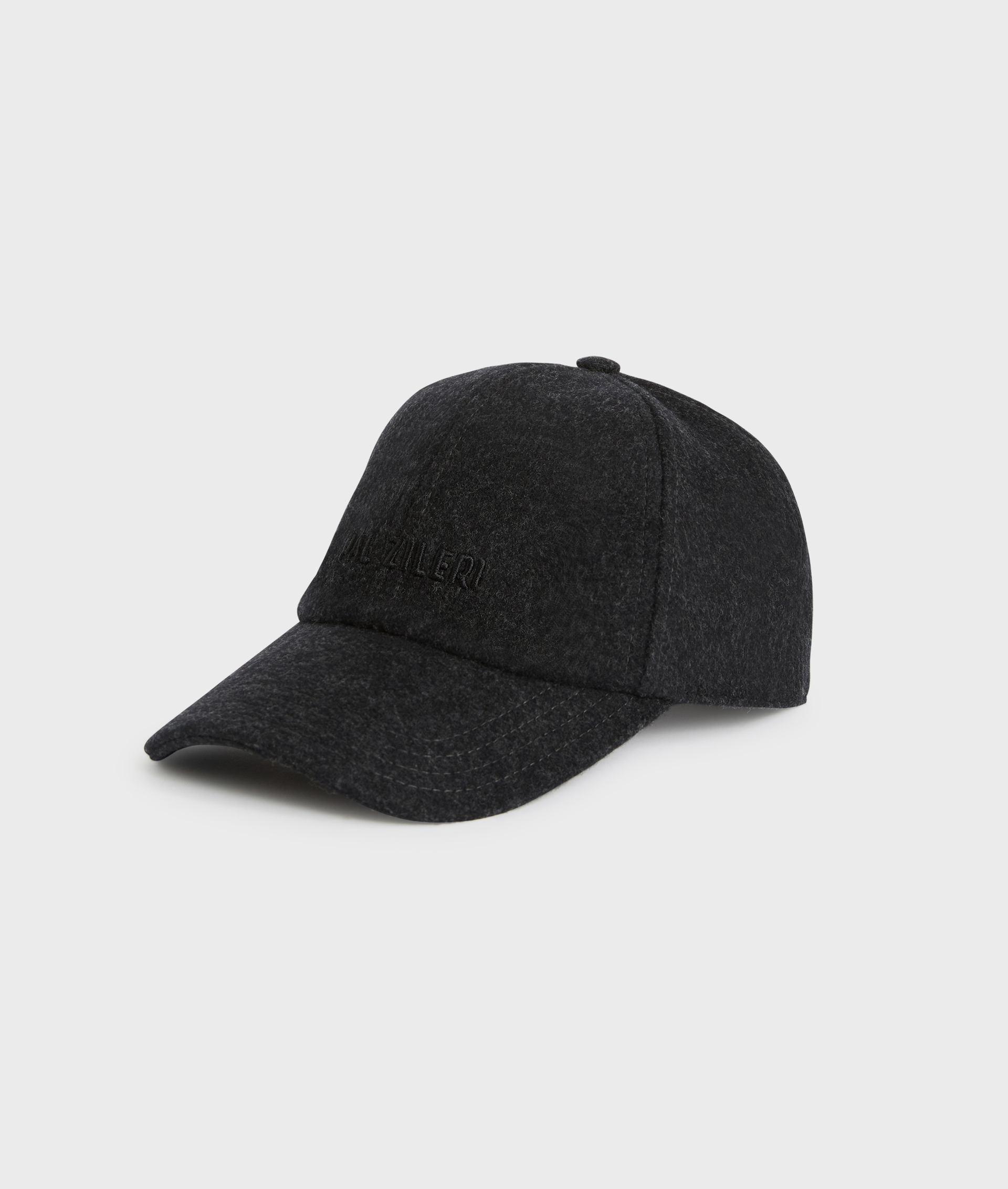 dark grey regular fit baseball cap in wool with front logo - Pal Zileri | Official Website