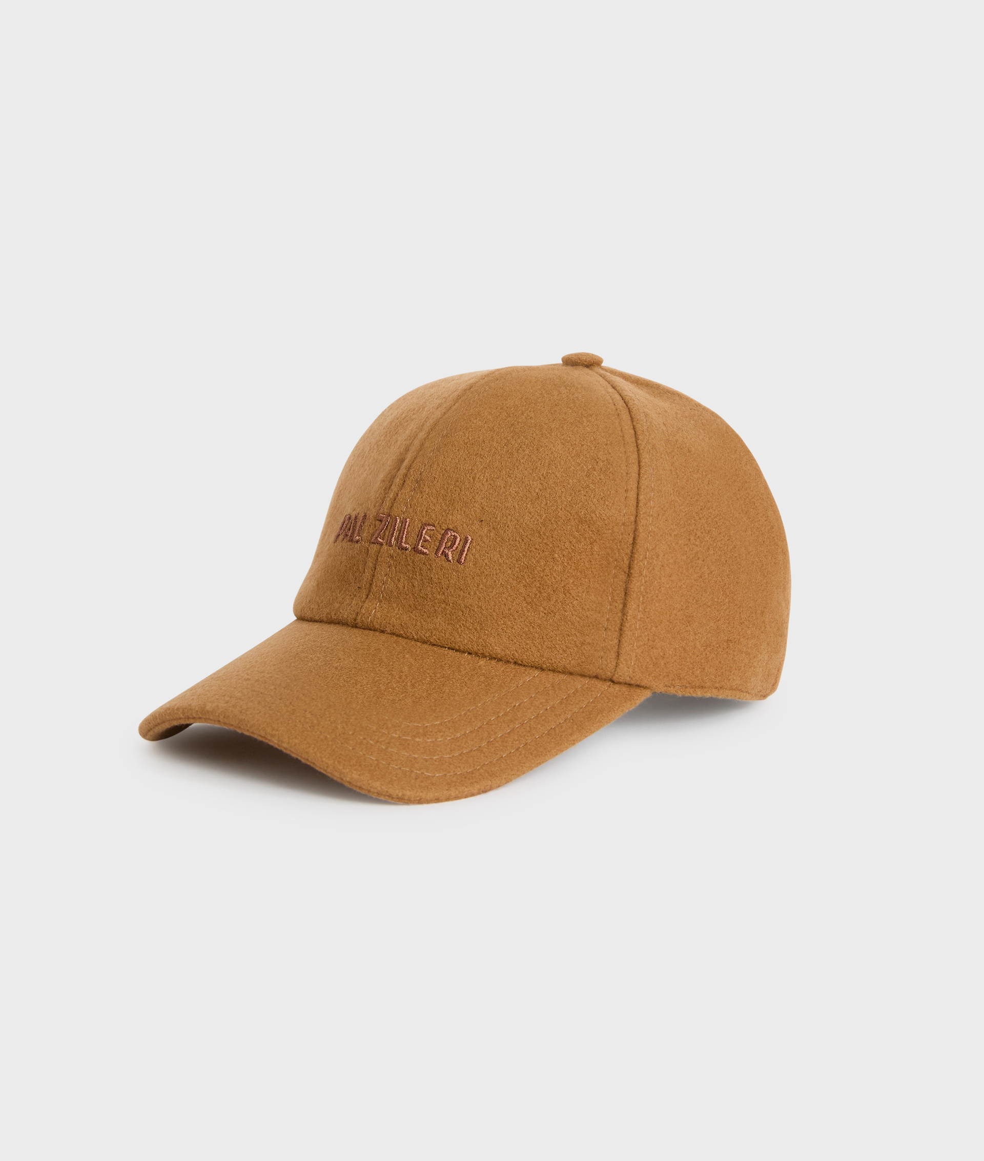 brown regular fit baseball cap in wool with front logo - Pal Zileri | Official Website