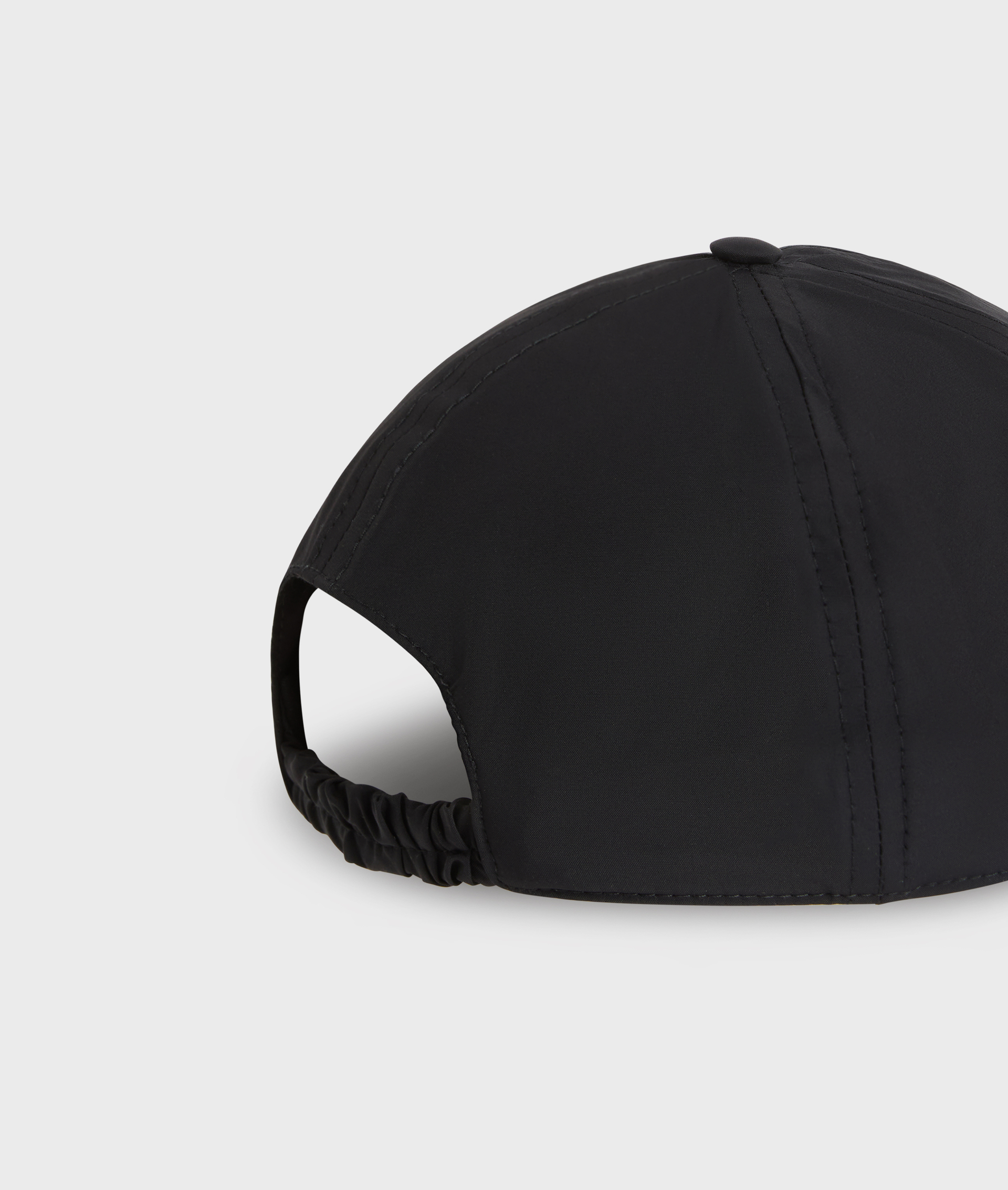 black elastane and nylon regular fit baseball cap with front logo - Pal Zileri | Official Website
