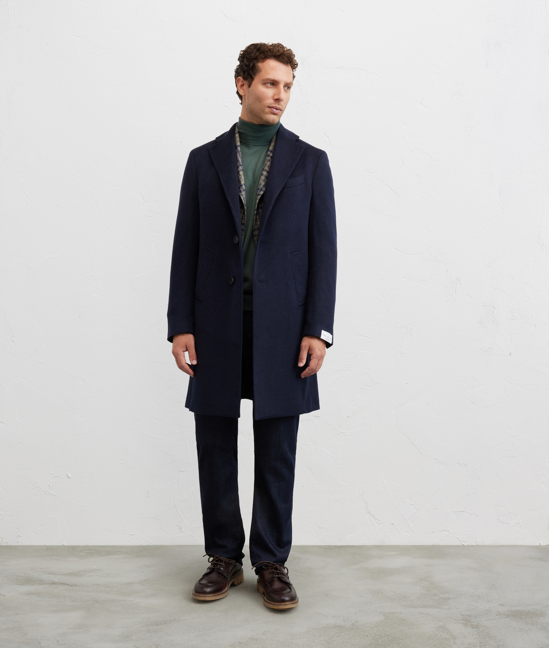 green wool regular fit turtleneck sweater - Knitwear - Pal Zileri | Official Website