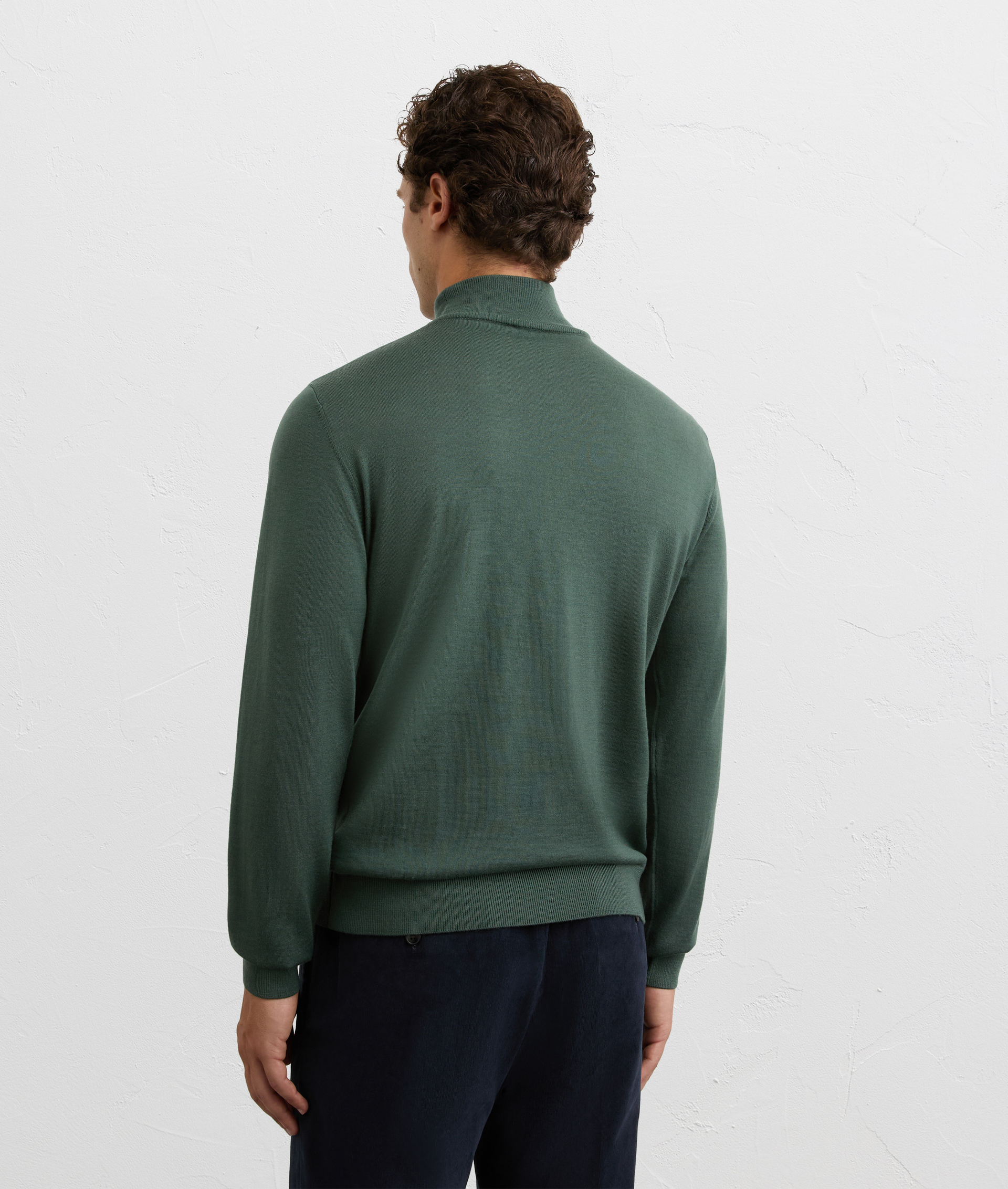 green turtleneck in effortless wool regular fit | Pal Zileri