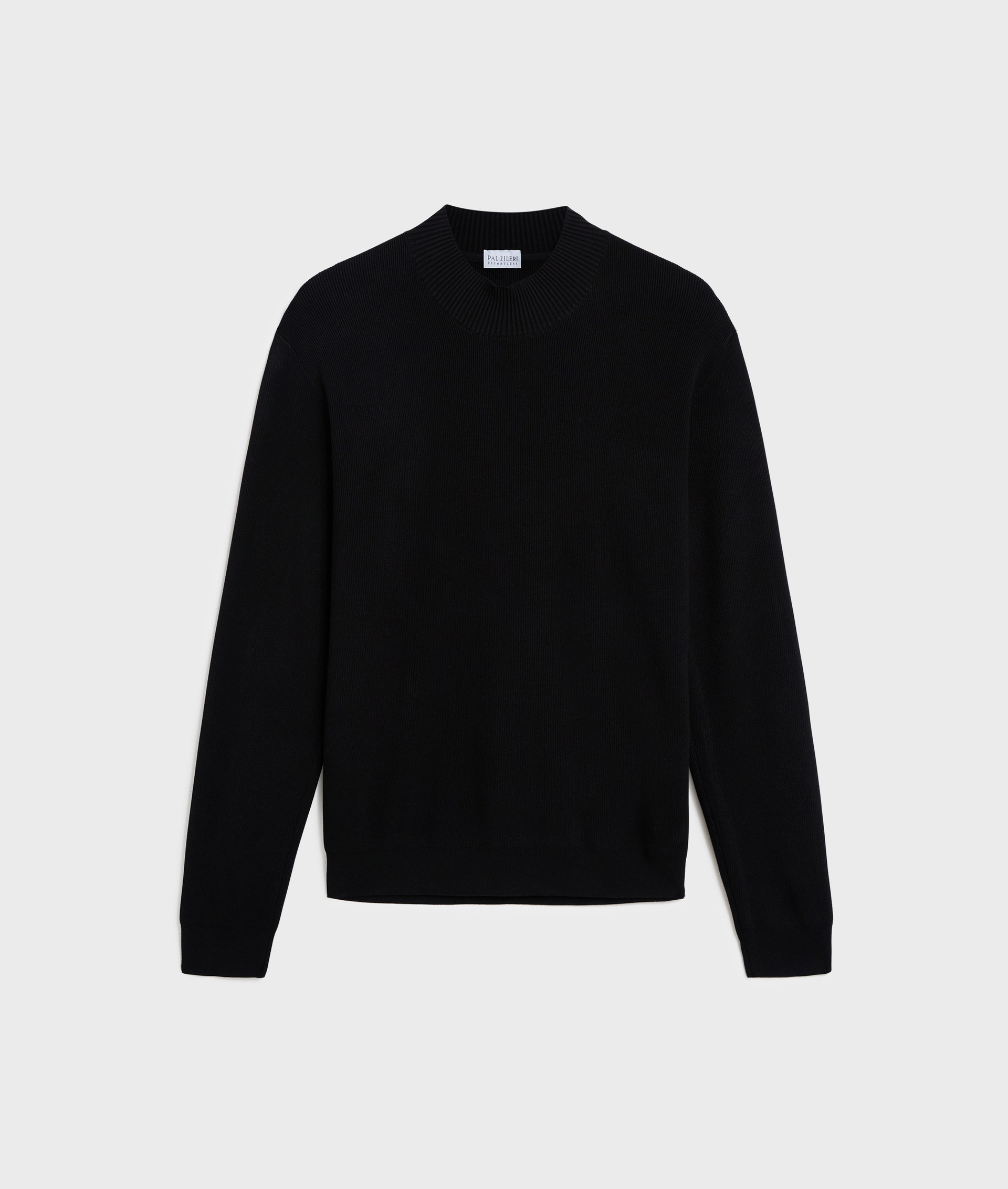 black polyester and viscose regular fit turtleneck sweater - Pal Zileri | Official Website