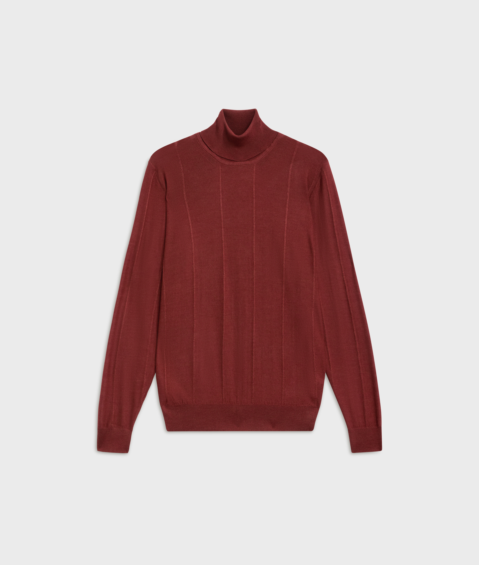 burgundy wool and silk regular fit turtleneck | Pal Zileri