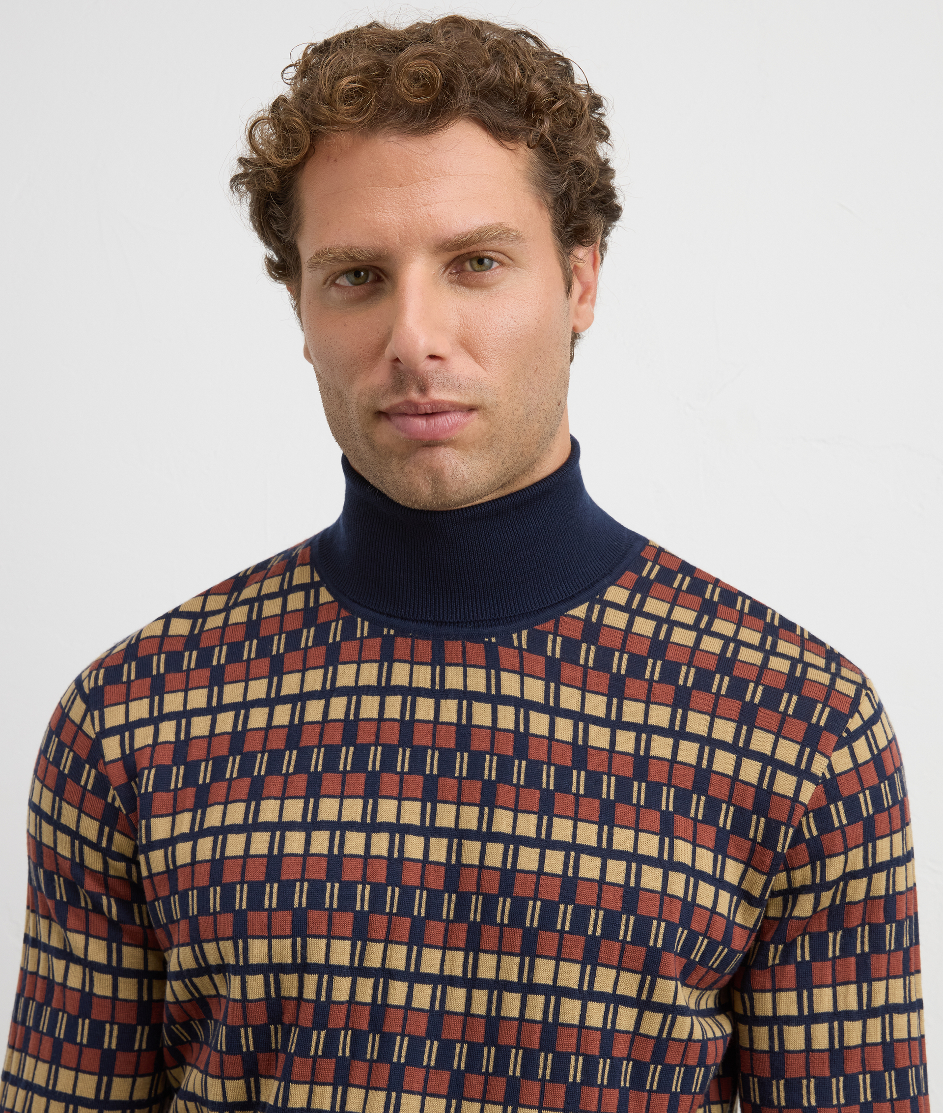 camel wool regular fit turtleneck | Pal Zileri