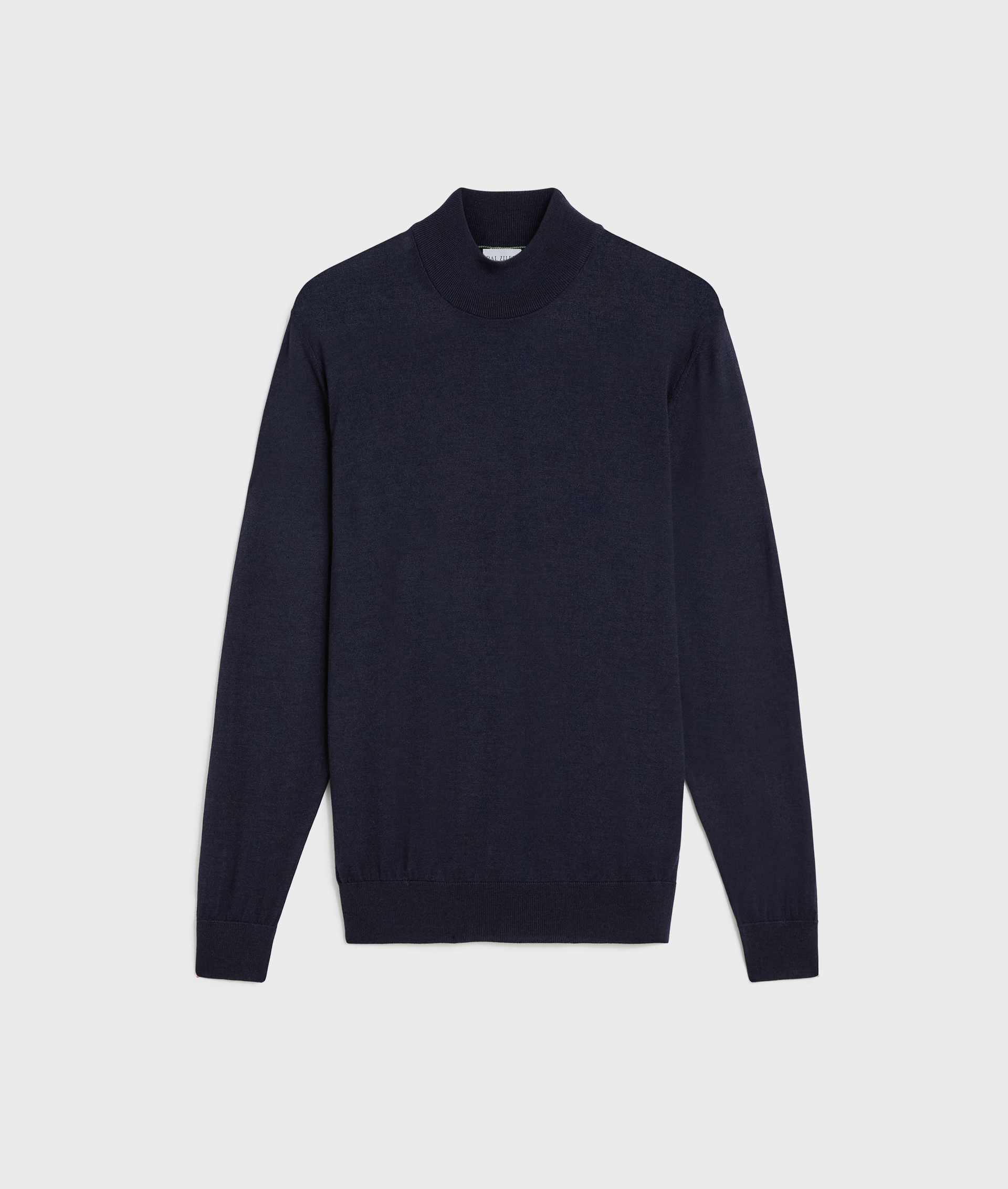 navy blue turtleneck regular fit in silk and wool - Knitwear - Pal Zileri | Official Website