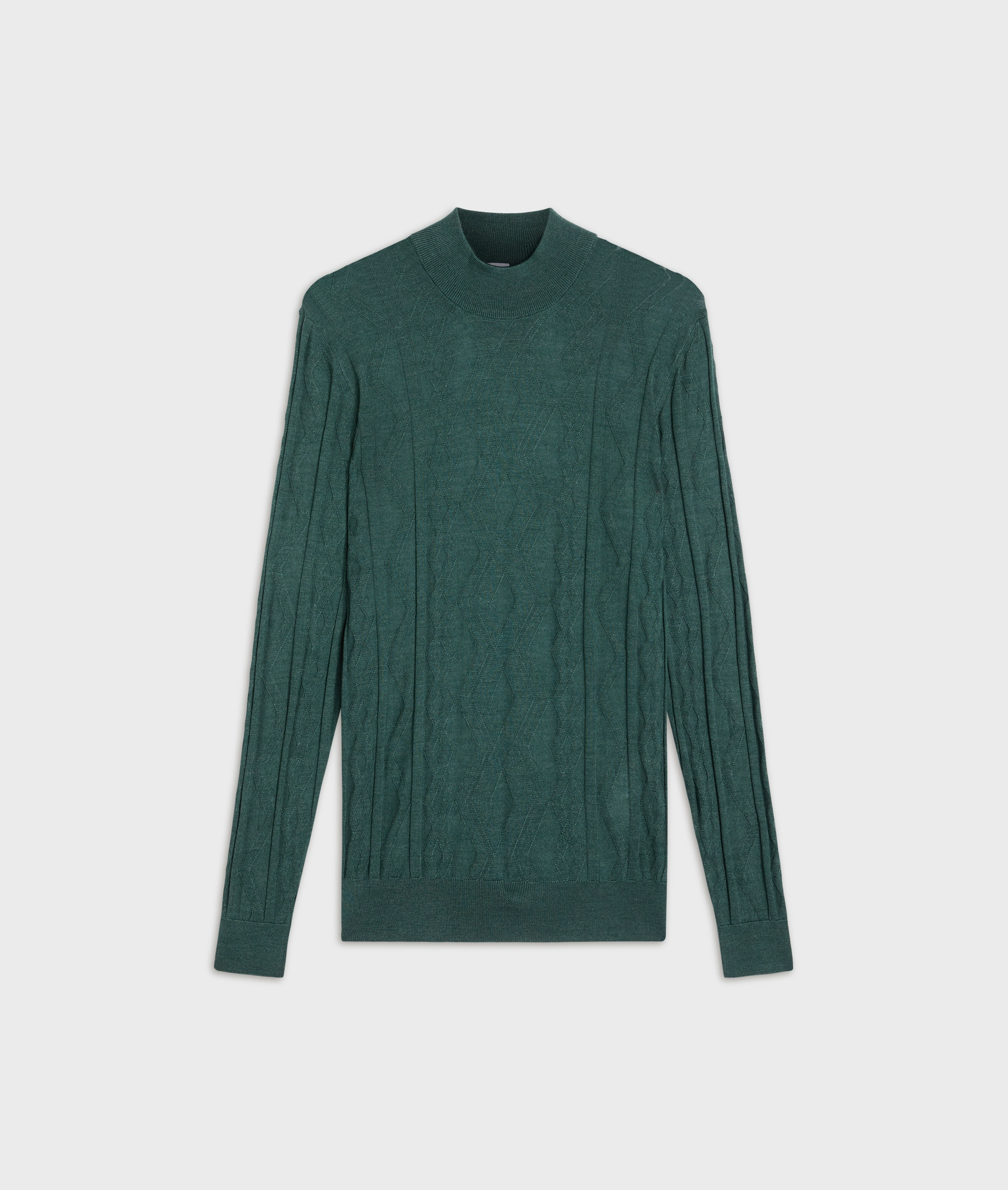 green turtleneck regular fit in silk and wool - Knitwear - Pal Zileri | Official Website