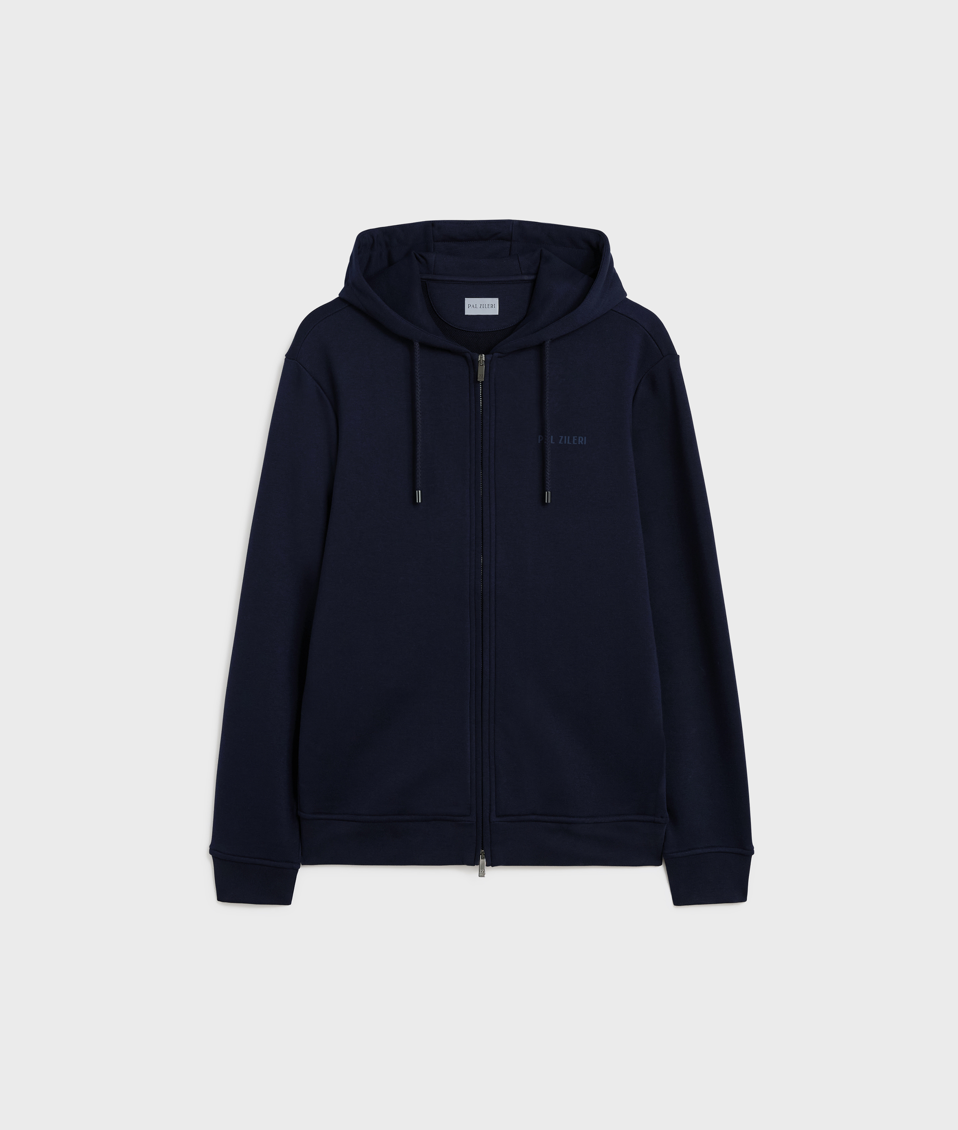 felpa con cappuccio regular fit in cotone e poliestere blu navy - Maglieria - Pal Zileri | Official Website