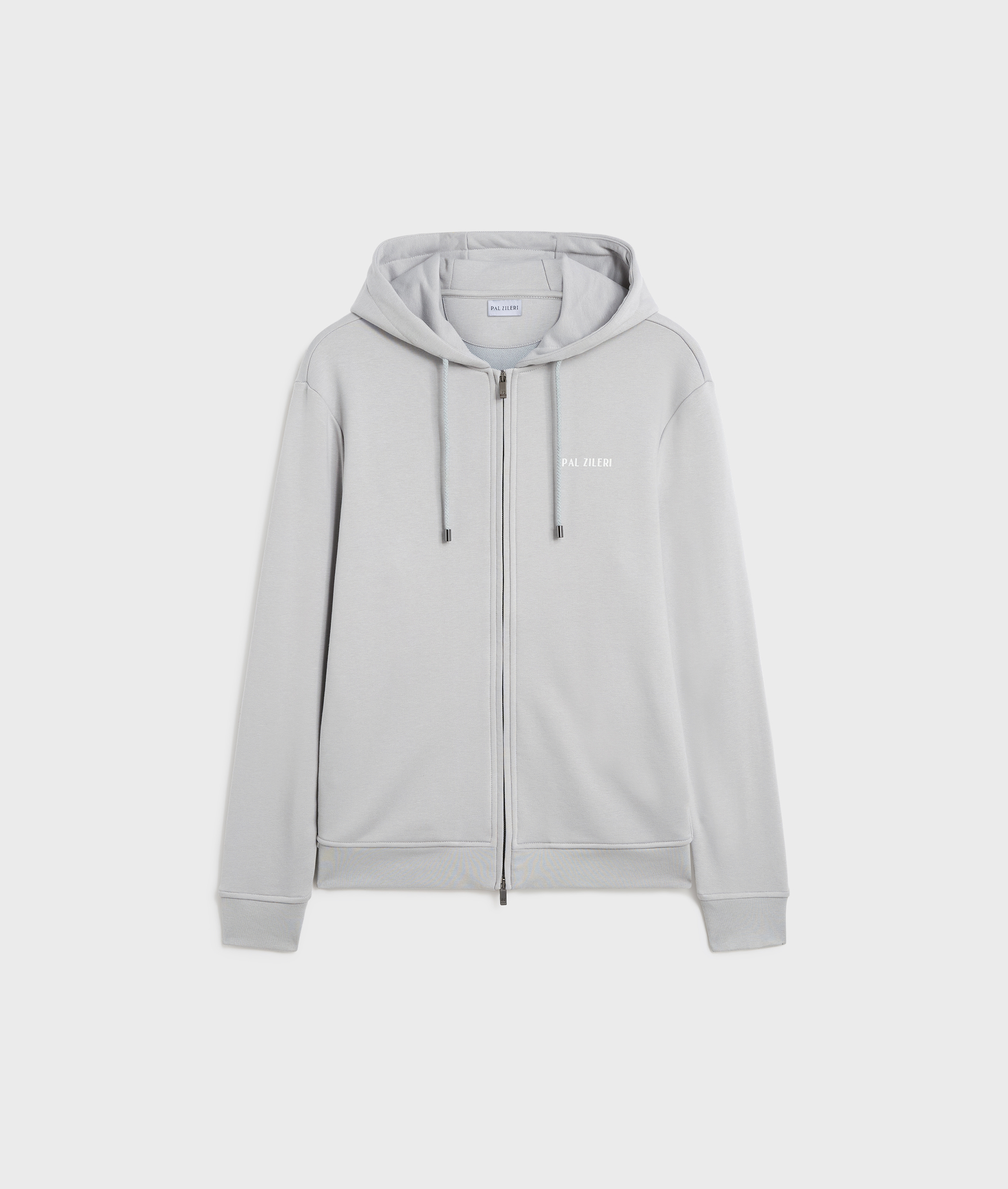 light grey hoodie regular fit in cotton and polyester - Pal Zileri | Official Website