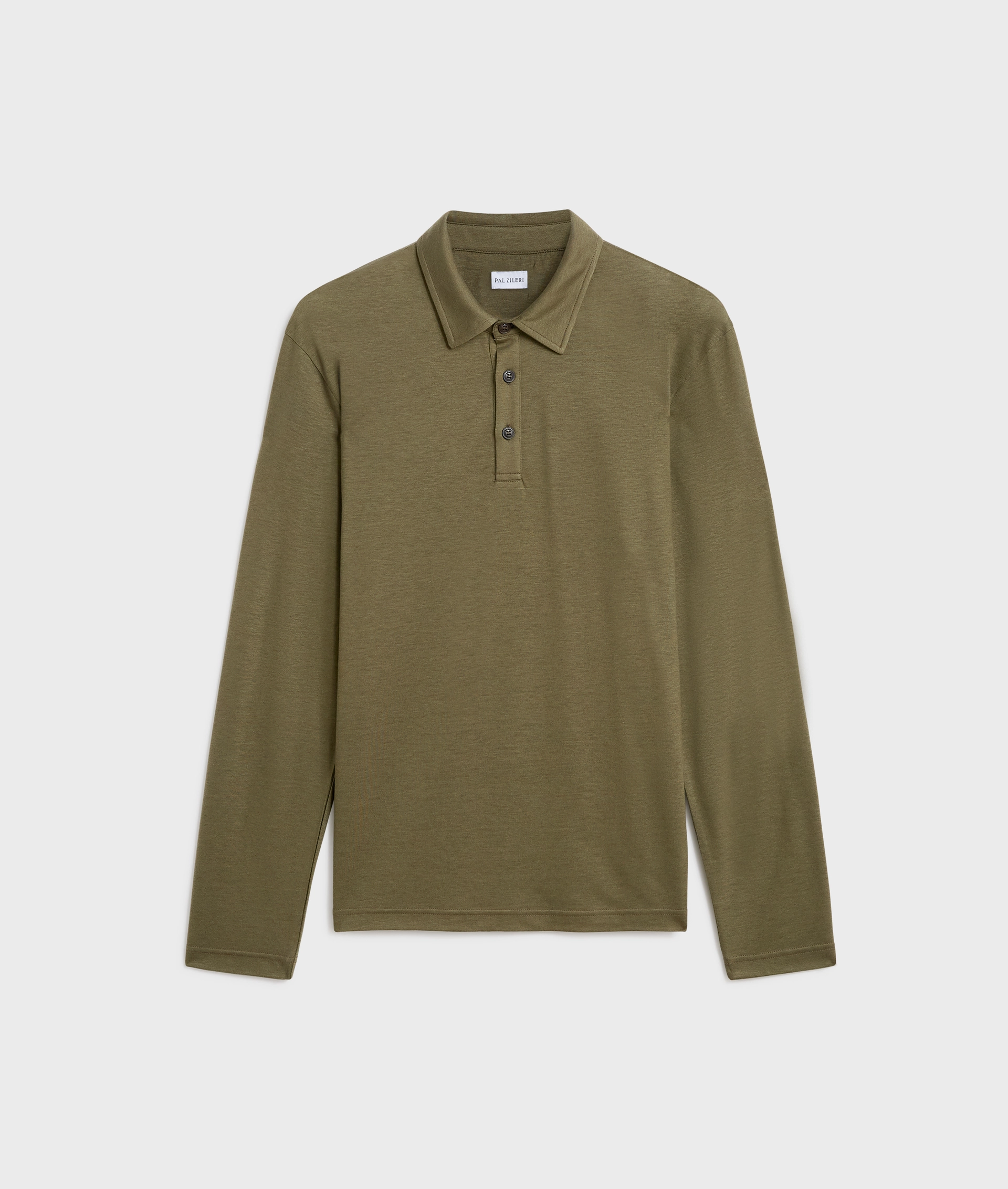 polo in jersey a maniche lunghe in lyocell e lana verde - T-Shirts e Polo - Pal Zileri | Official Website