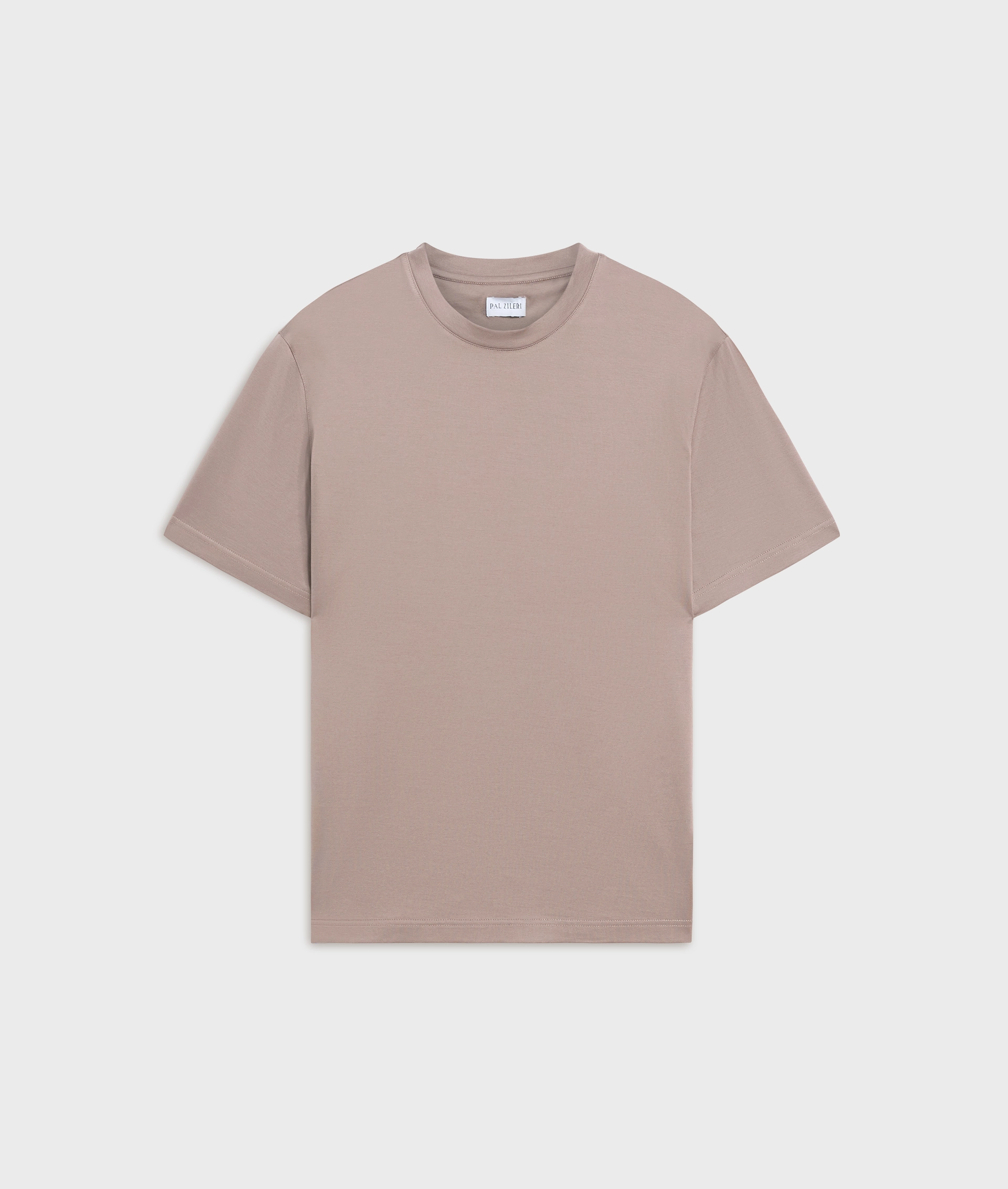 t-shirt in cotone mercerizzato regular fit marrone chiaro - T-Shirts e Polo - Pal Zileri | Official Website