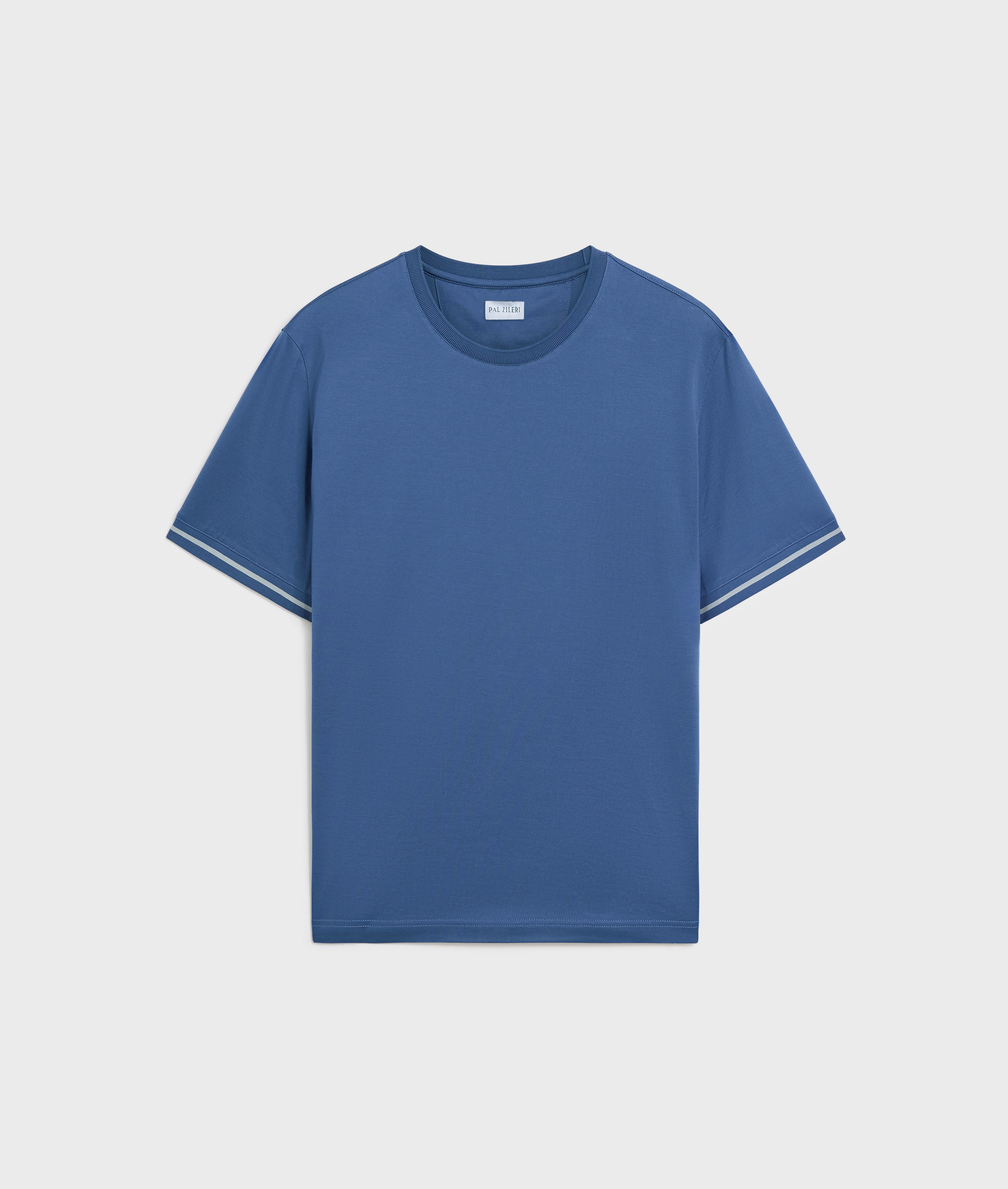 t-shirt in cotone mercerizzato regular fit azzurro - T-Shirts e Polo - Pal Zileri | Official Website