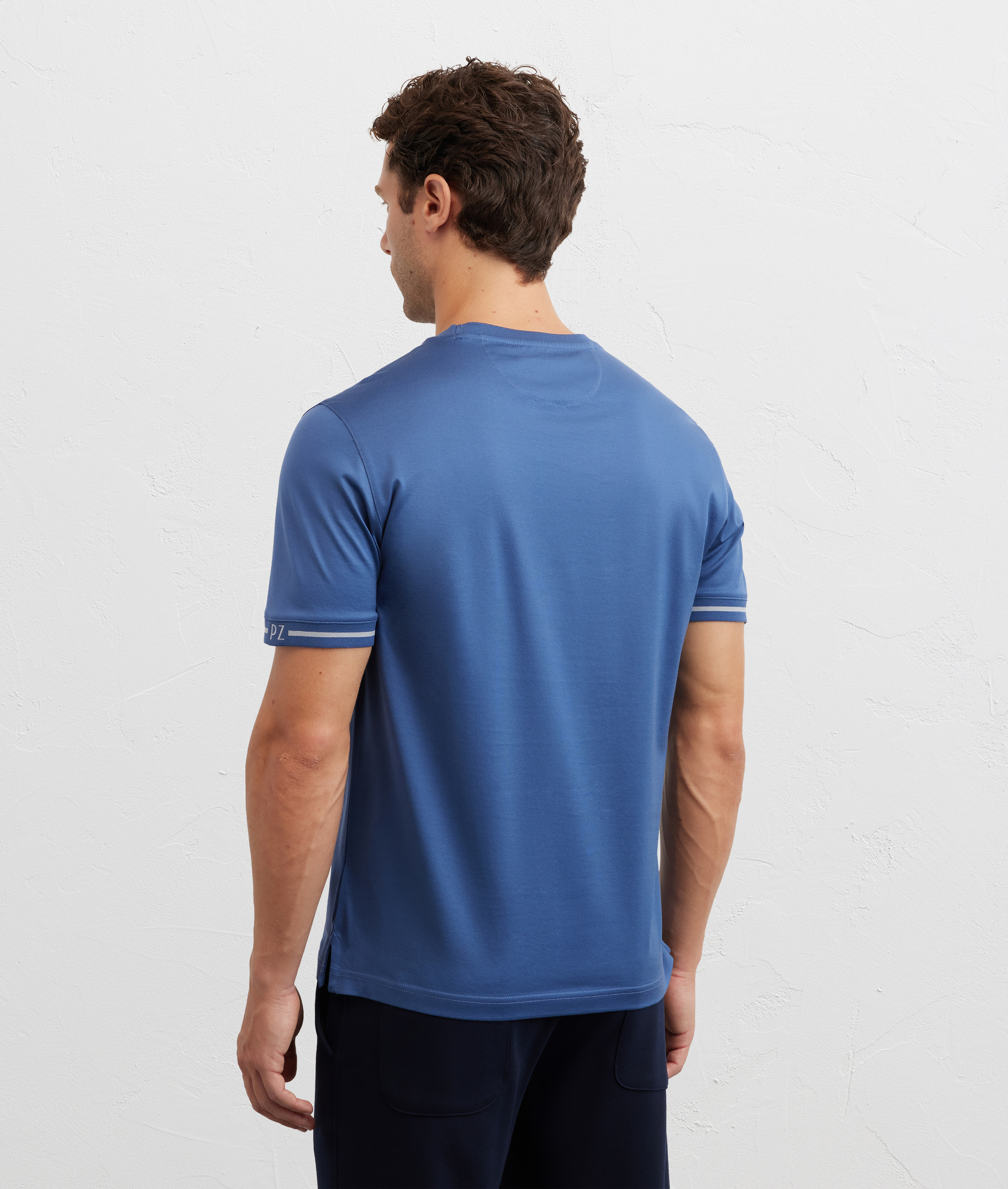 t-shirt in cotone mercerizzato regular fit azzurro - Pal Zileri | Official Website