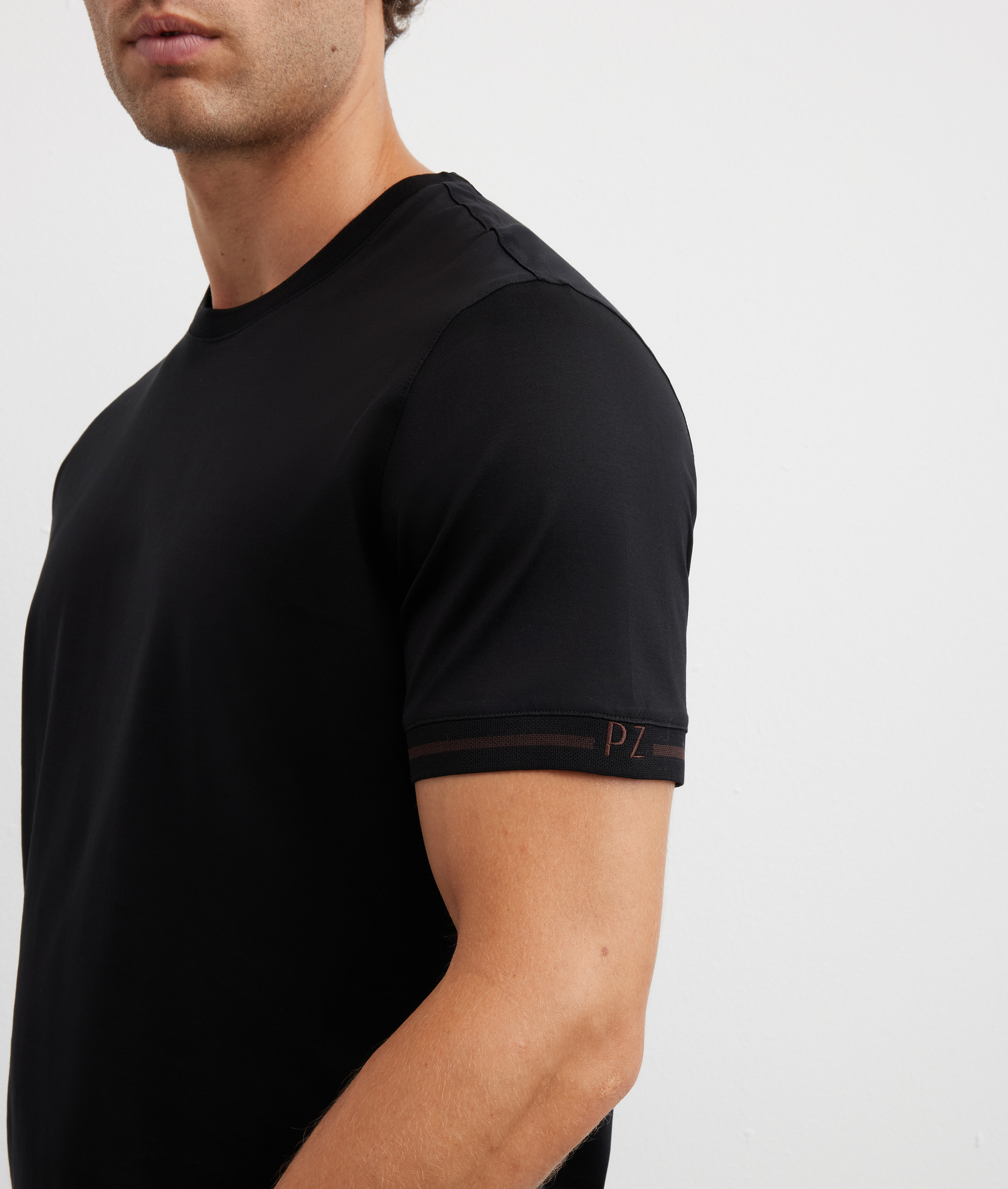 t-shirt in cotone mercerizzato regular fit nero - Pal Zileri | Official Website