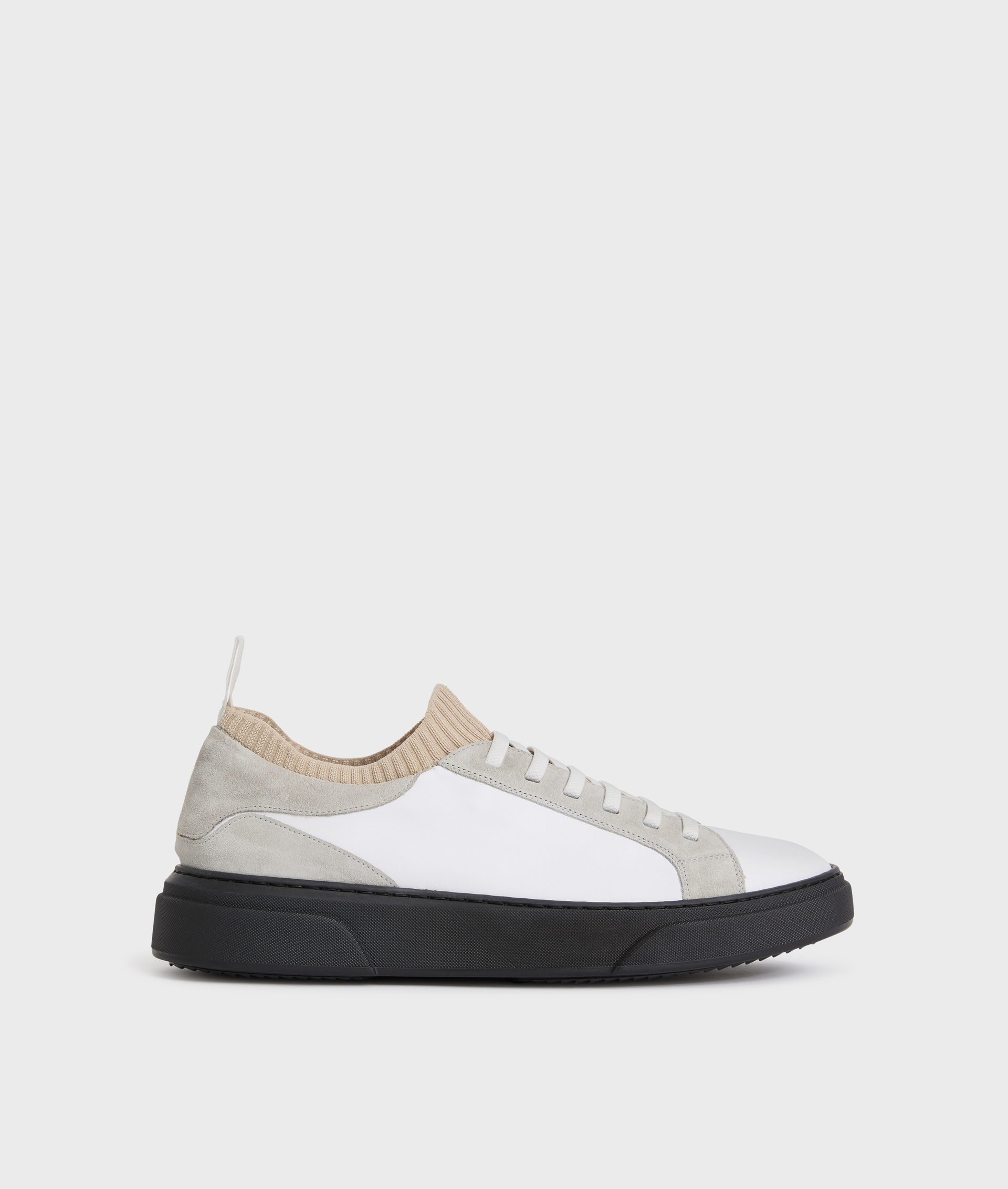 black calfskin sneakers with elastic sock - Footwear - Pal Zileri | Official Website