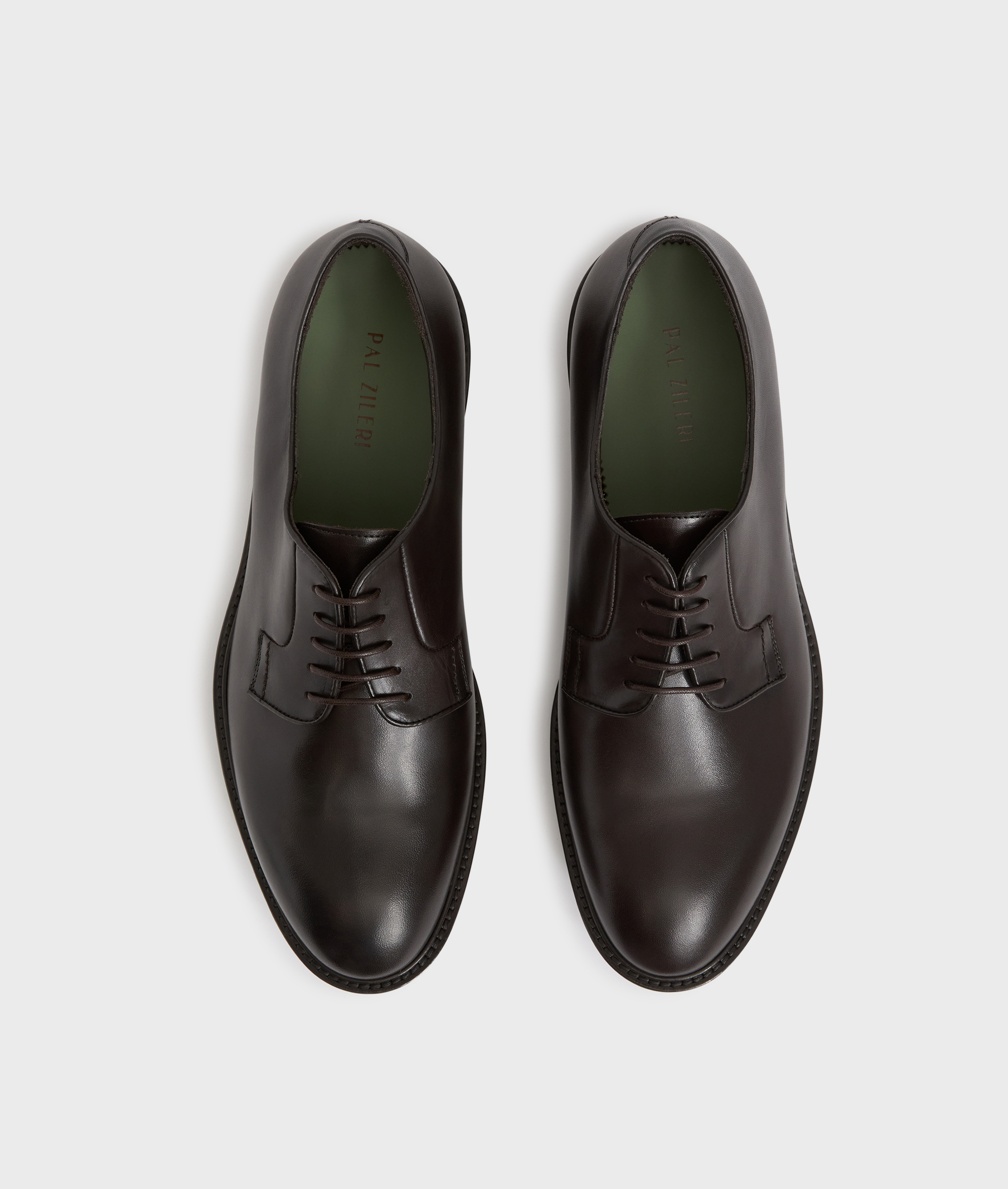 scarpe derby in pelle di vitello marrone medio - Calzature - Pal Zileri | Official Website