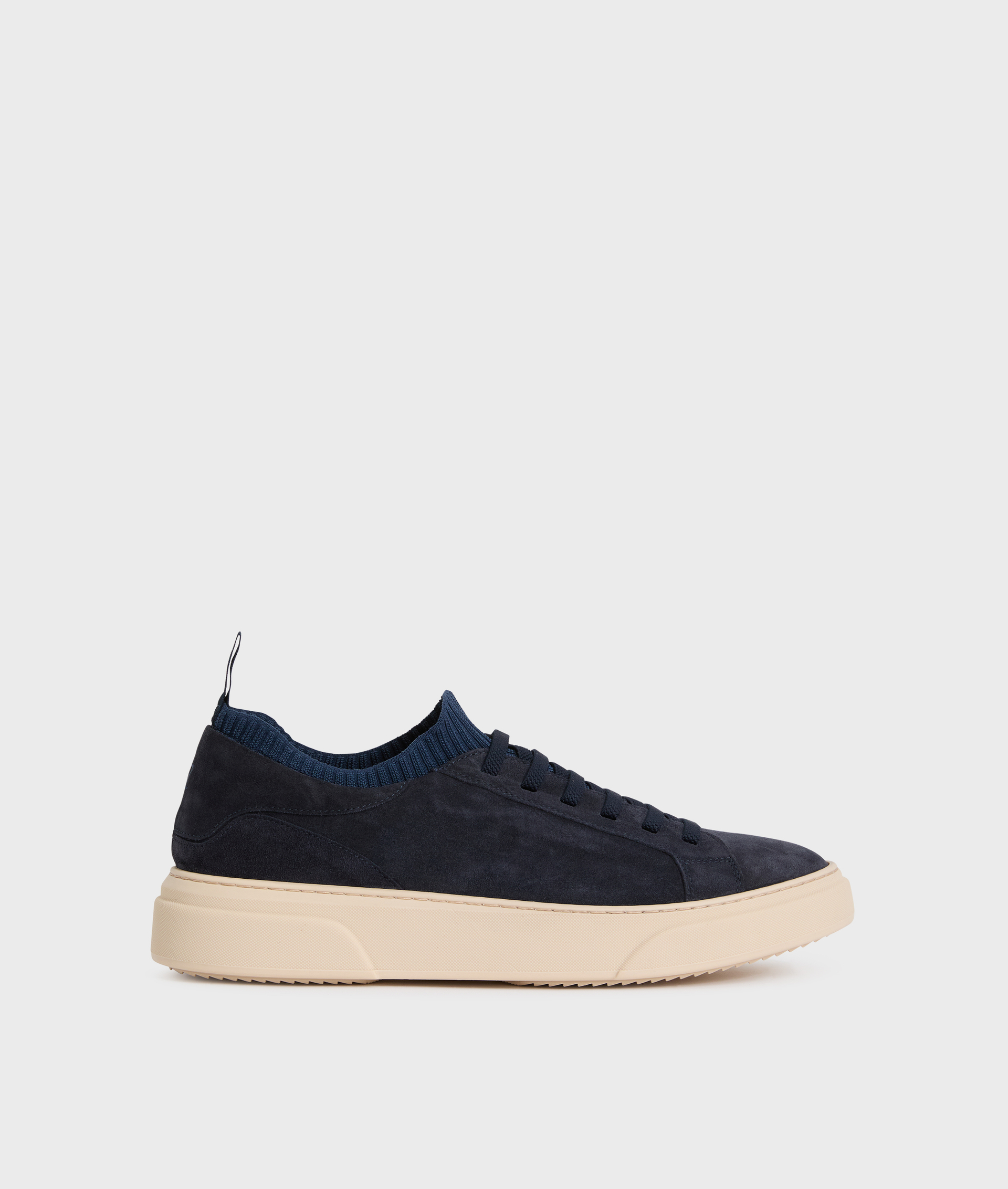 navy blue calf suede sneakers - Footwear - Pal Zileri | Official Website