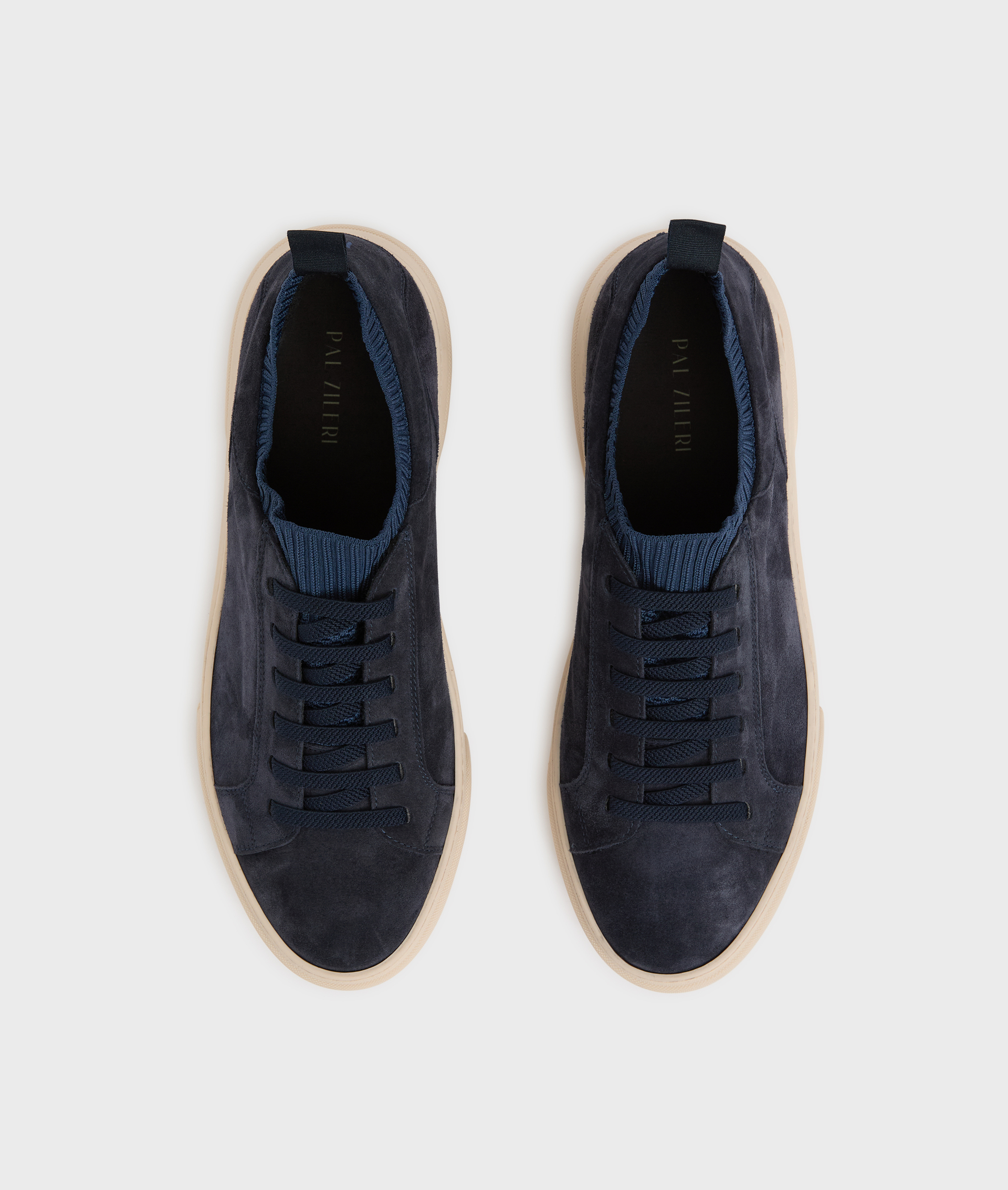 navy blue calf suede sneakers - Footwear - Pal Zileri | Official Website