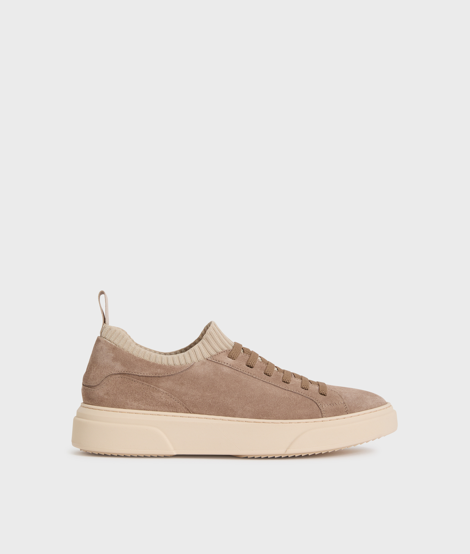 light brown calf suede sneakers - Footwear - Pal Zileri | Official Website