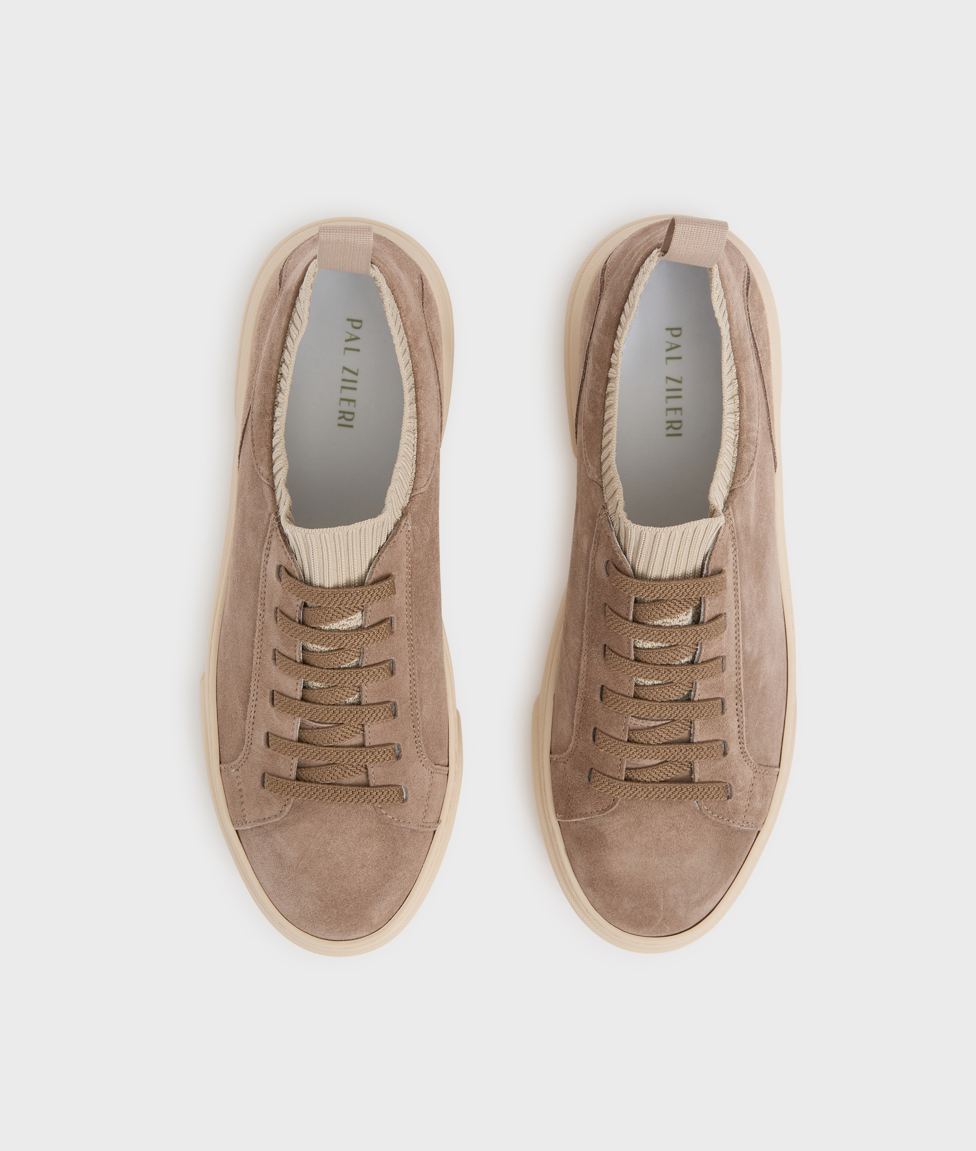 light brown calf suede sneakers - Footwear - Pal Zileri | Official Website