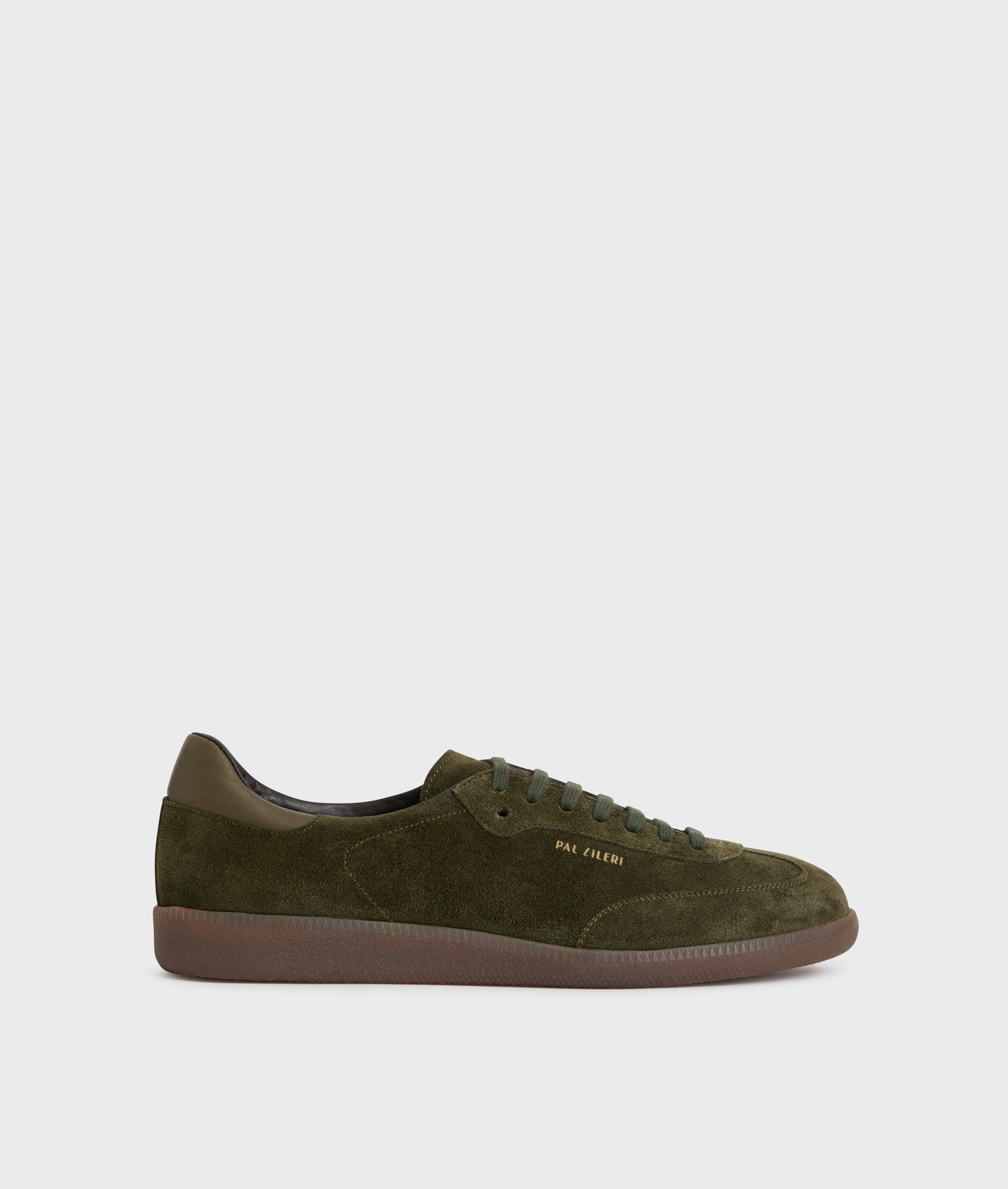 dark green calf suede sneakers - Footwear - Pal Zileri | Official Website