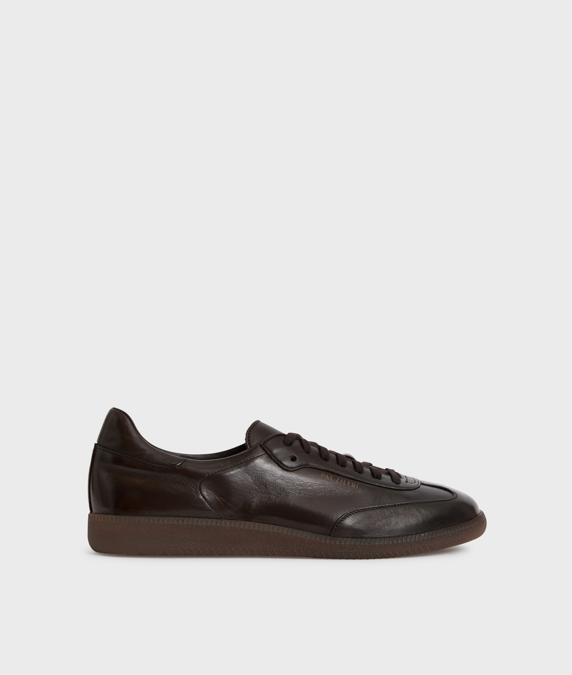 dark brown lamb leather sneakers - Footwear - Pal Zileri | Official Website