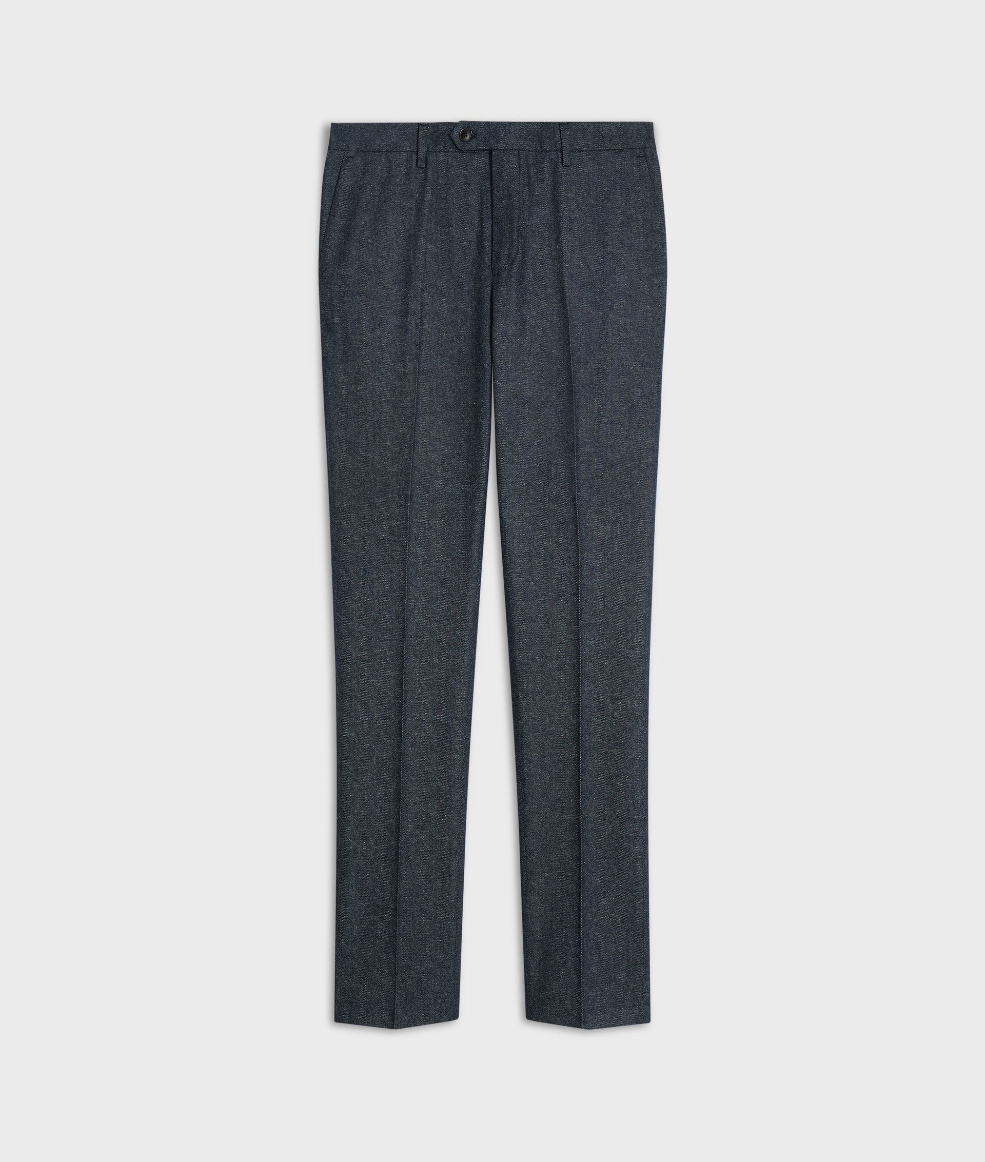 navy blue flat front trousers regular fit in cotton and elastane - Trousers - Pal Zileri | Official Website