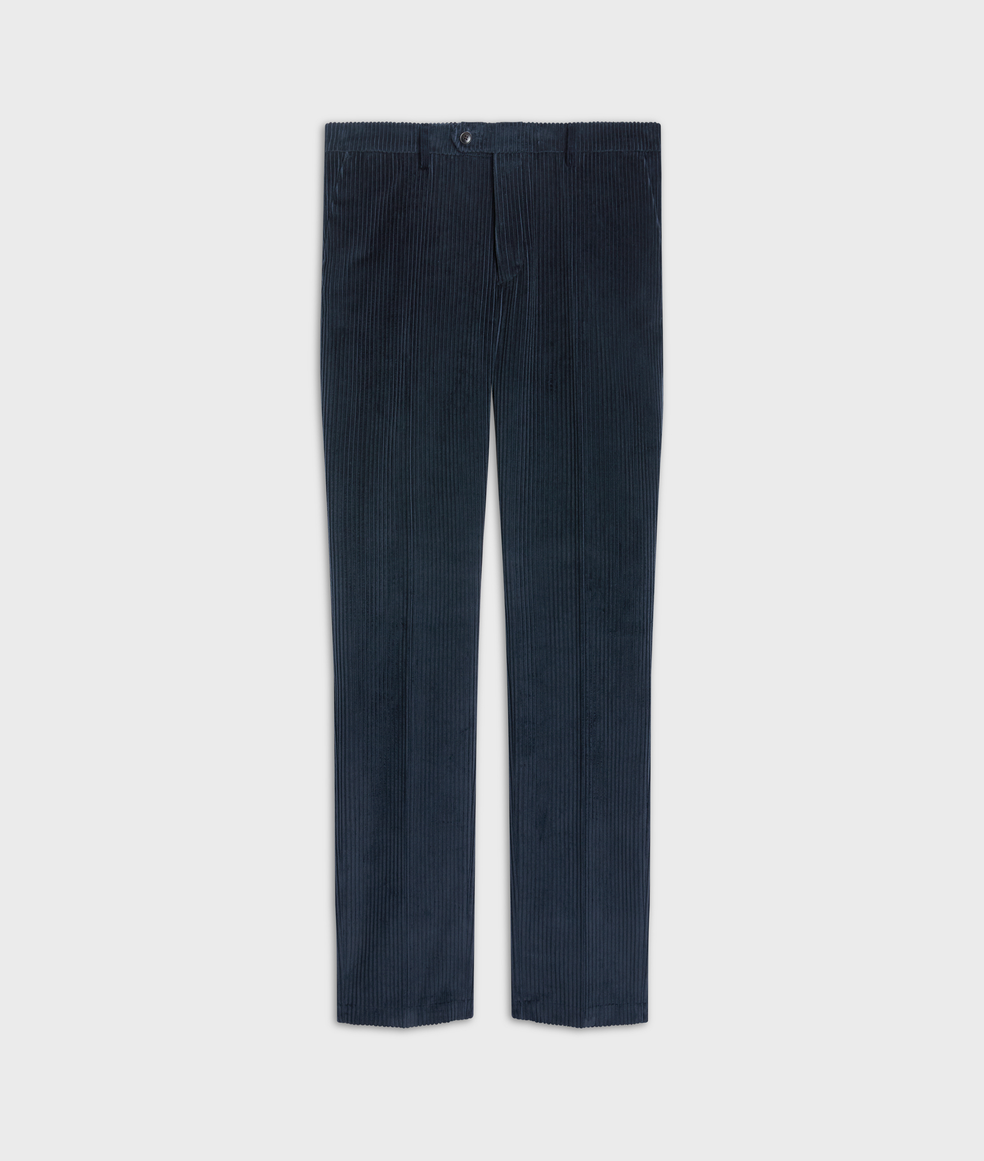 navy blue flat front trousers regular fit in cotton - Trousers - Pal Zileri | Official Website