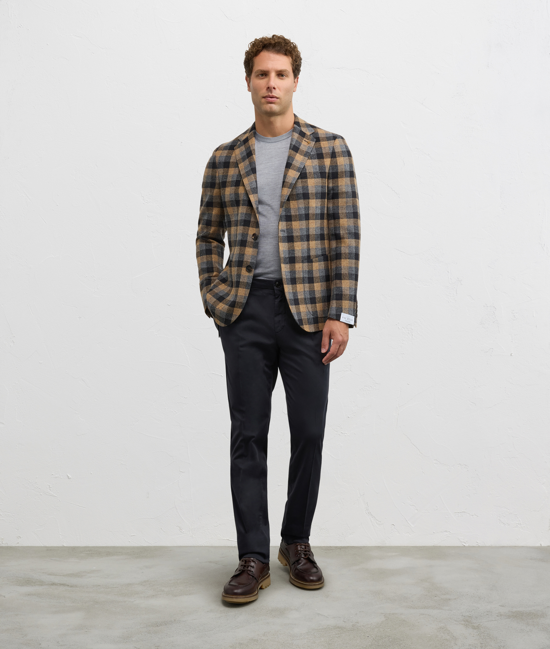 giacca monopetto brera regular fit in lana e cashmere marrone chiaro - Abiti e Giacche - Pal Zileri | Official Website