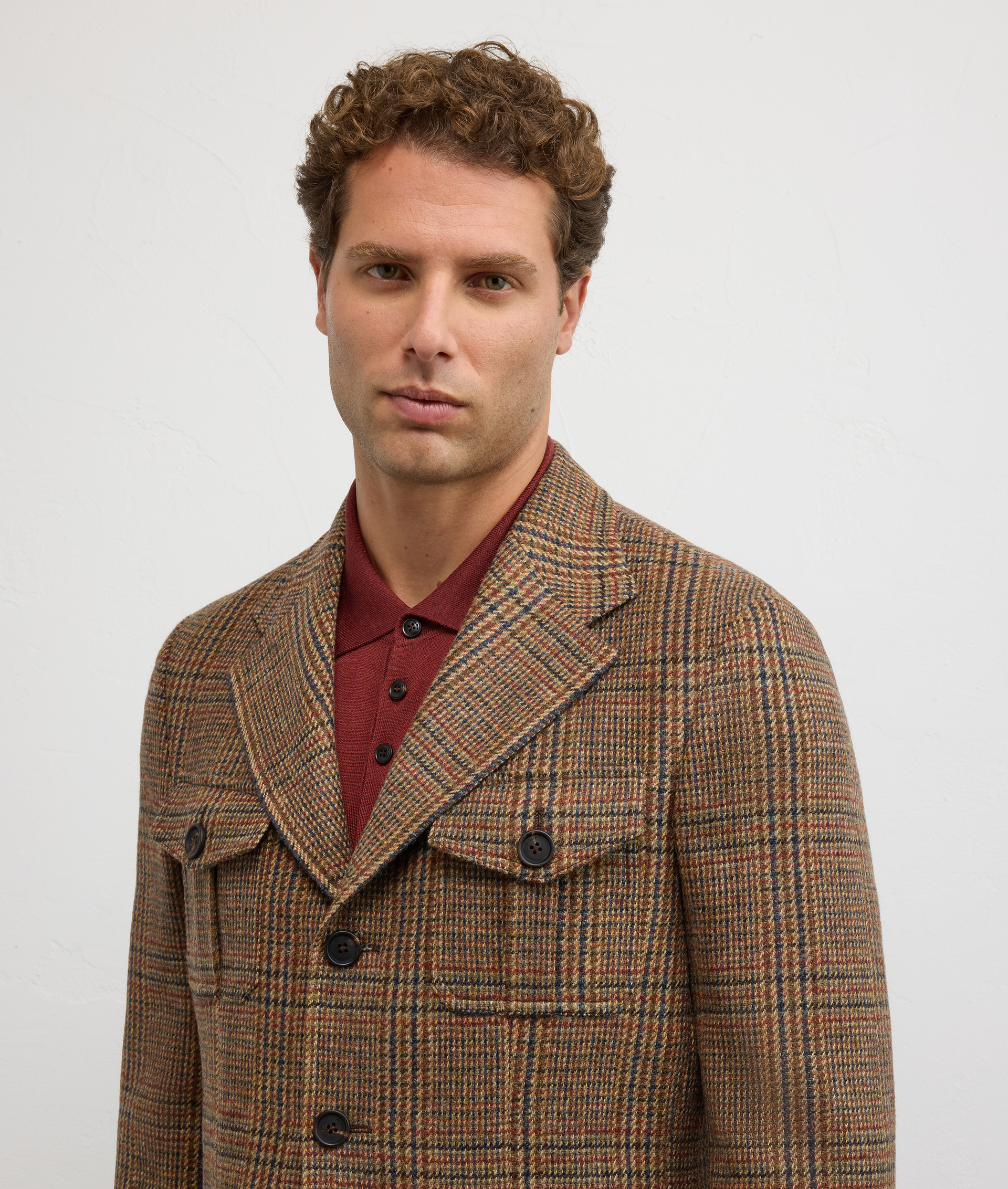 hunting jacket brera regular fit in lana marrone chiaro - Pal Zileri | Official Website