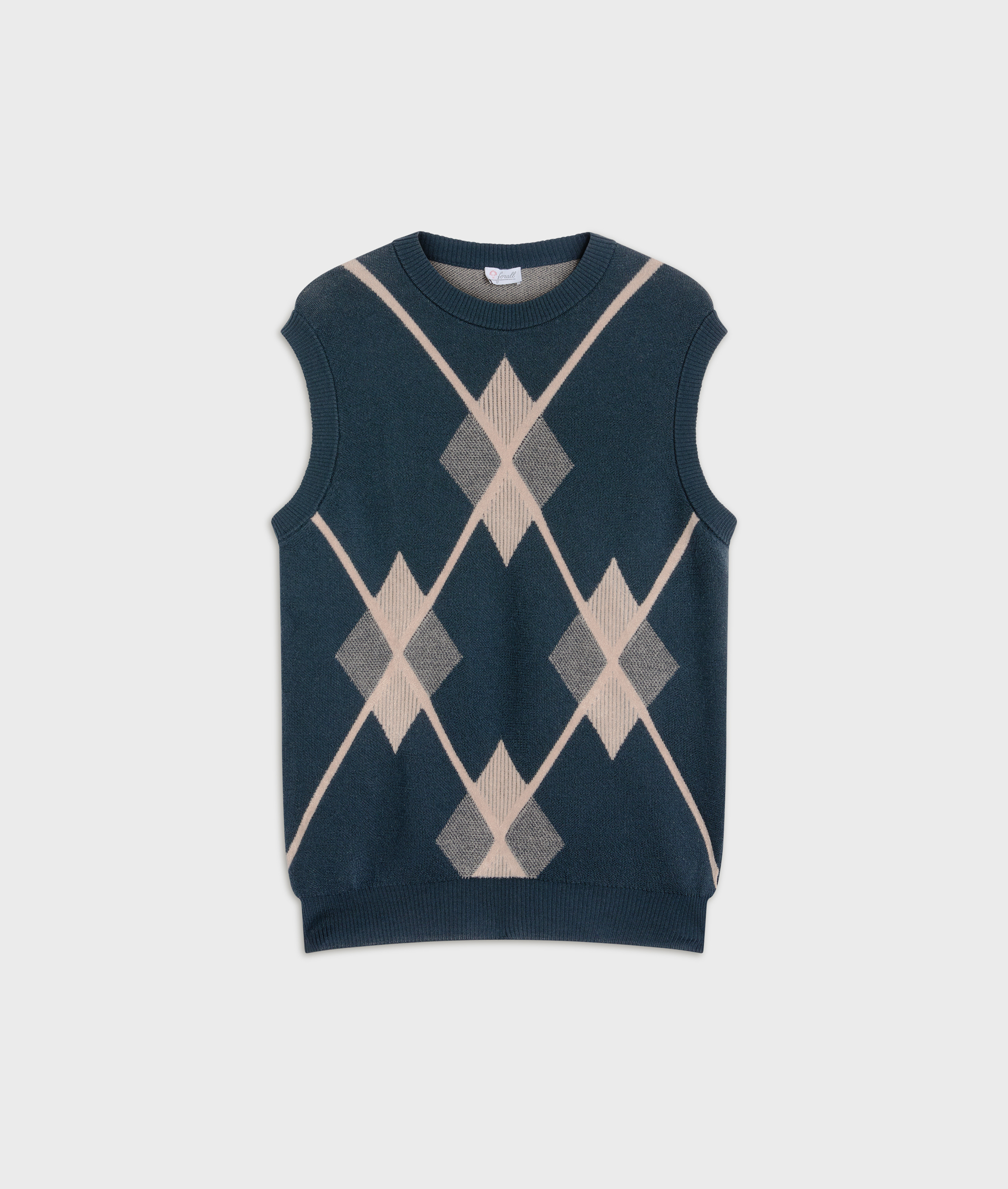 navy blue knitted vest regular fit in cotton and polyester - Knitwear - Pal Zileri | Official Website