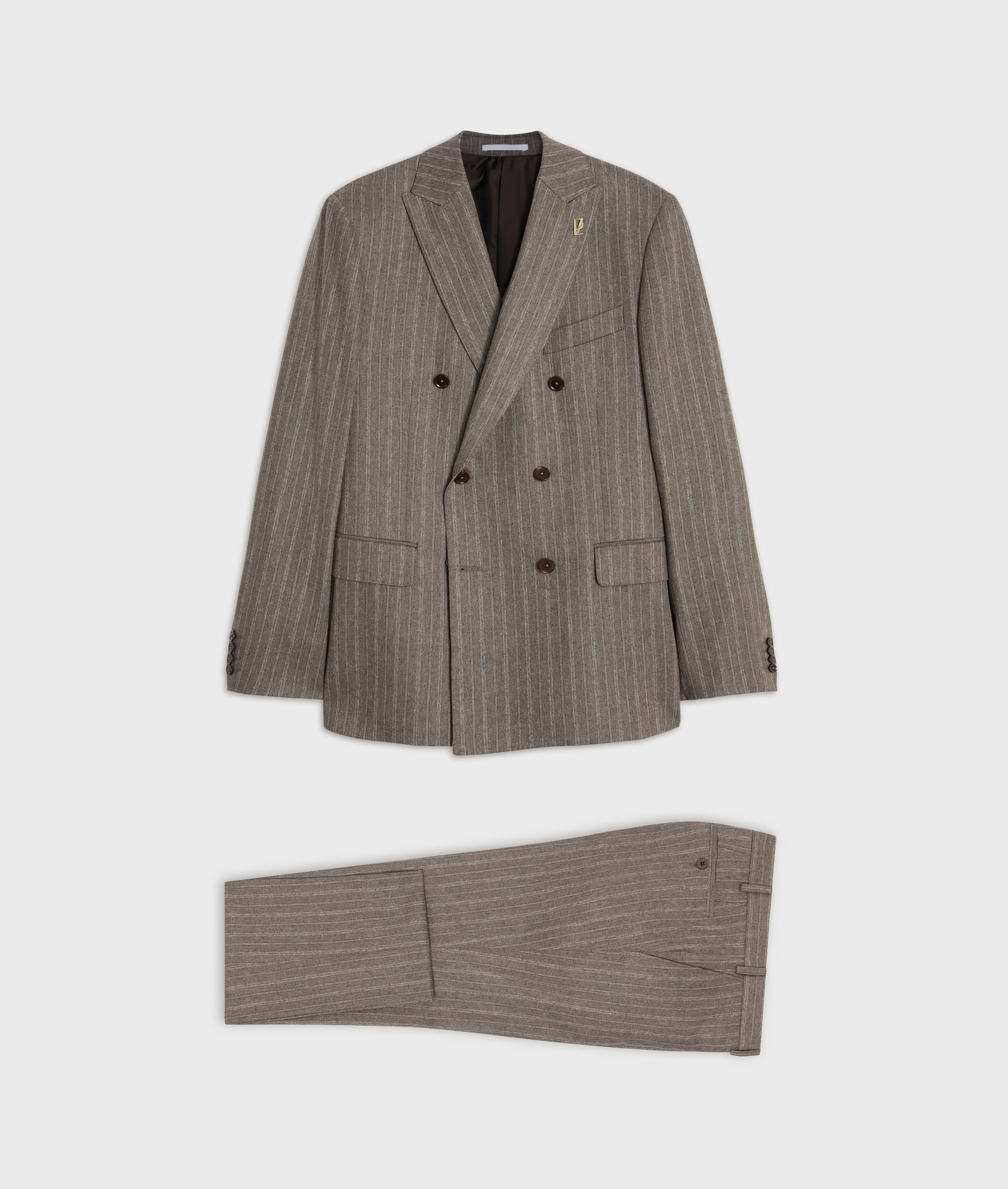 giacca doppiopetto regular fit in lana e poliestere marrone - Abiti e Giacche - Pal Zileri | Official Website
