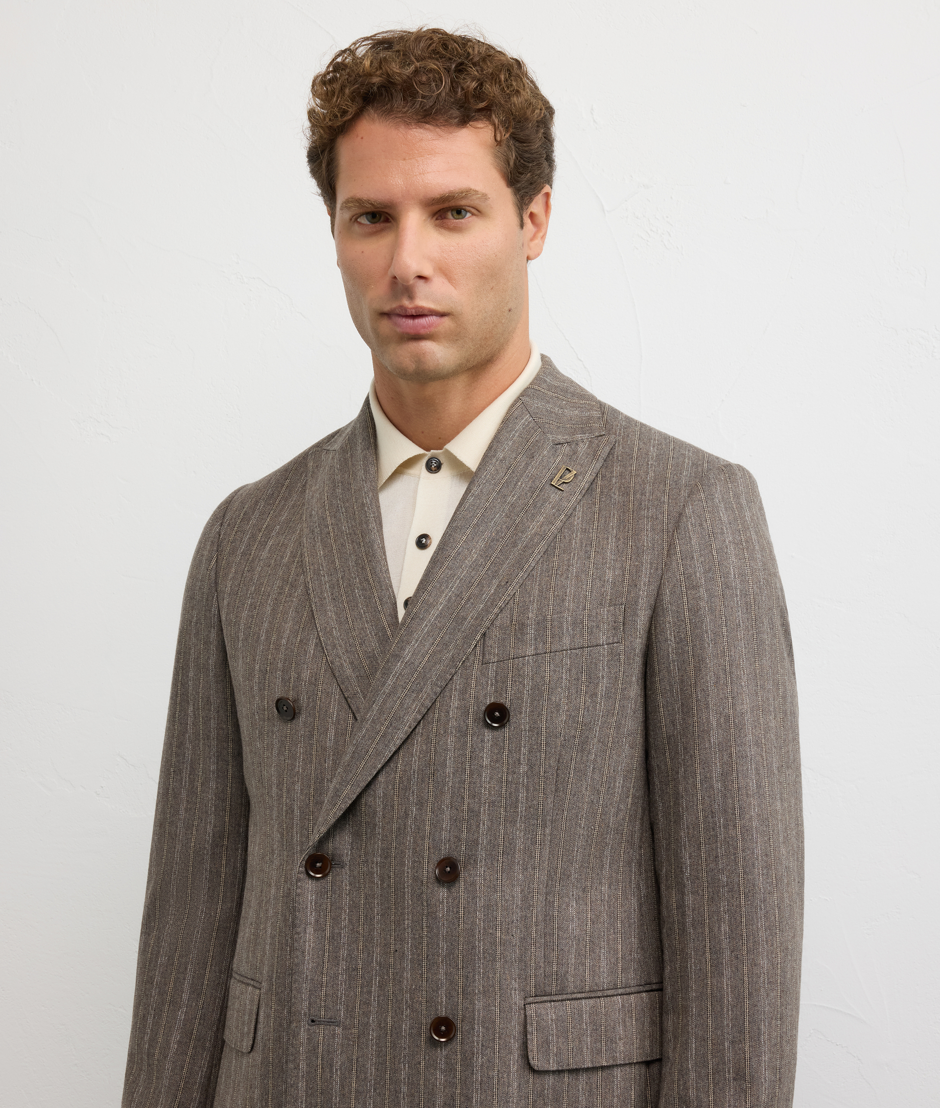 abito lord doppiopetto regular fit in lana e poliestere marrone - Pal Zileri | Official Website