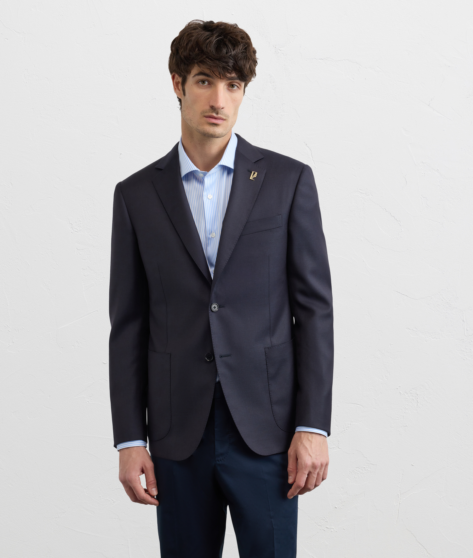Giacca In Misto Lana Slim Fit - Blu Navy - UOMO | H&M IT - Foto 4