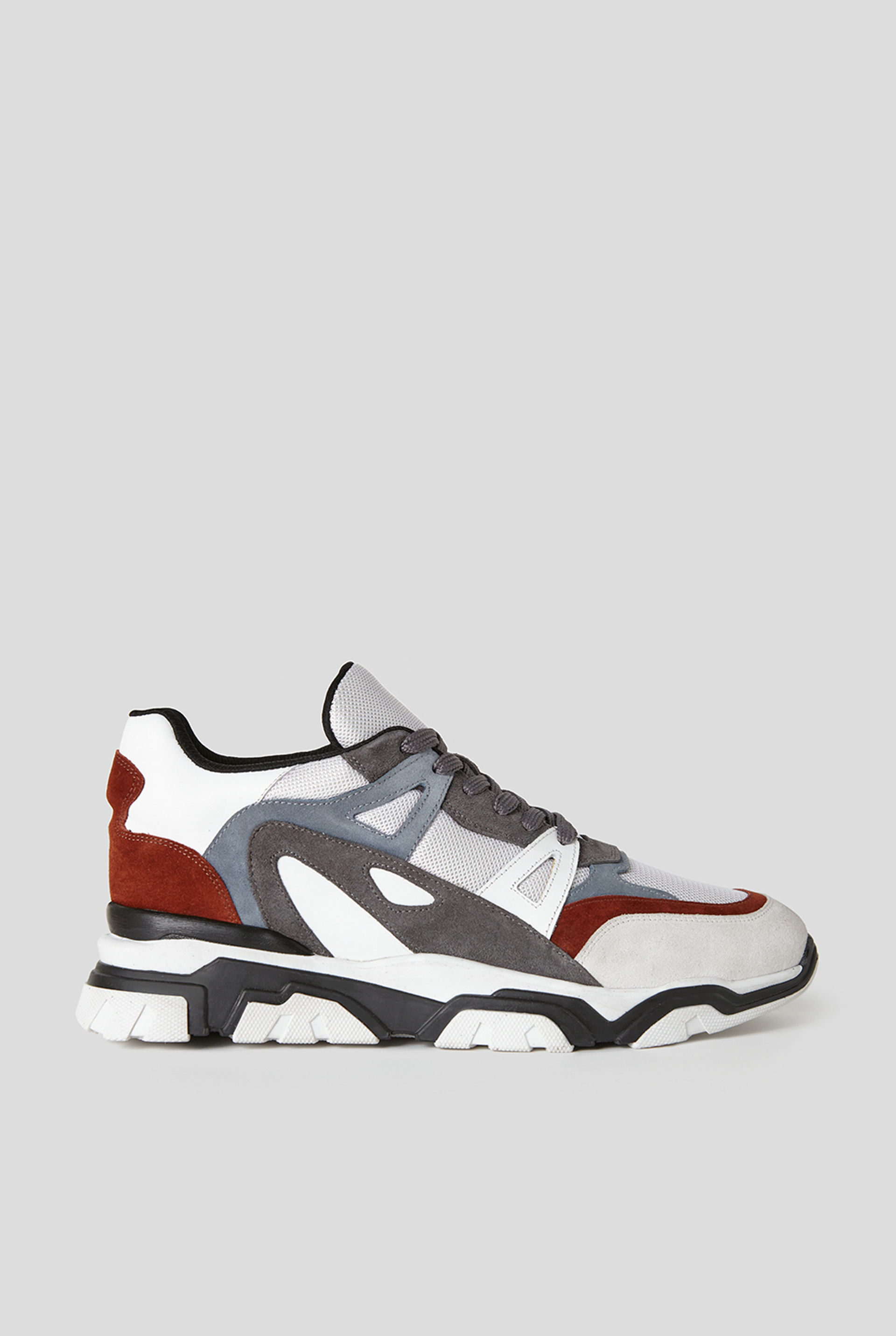Trainers in pelle e tessuto con suola in gomma | Pal Zileri