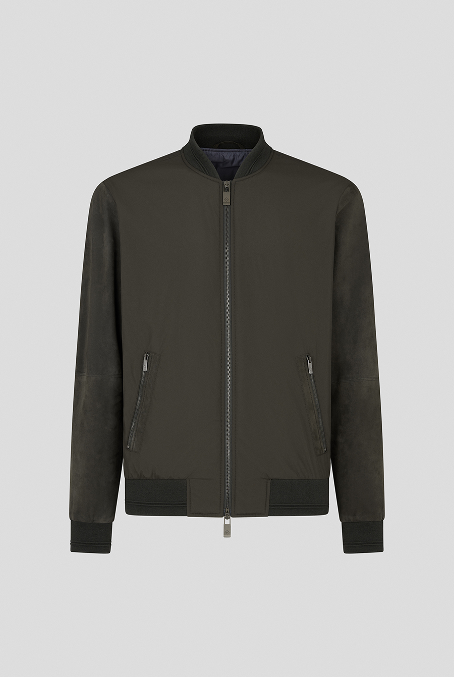 Varsity jacket  in nylon con maniche  in suede | Pal Zileri