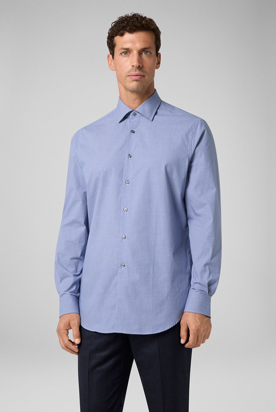 Camicia micro fantasia effetto denim | Pal Zileri