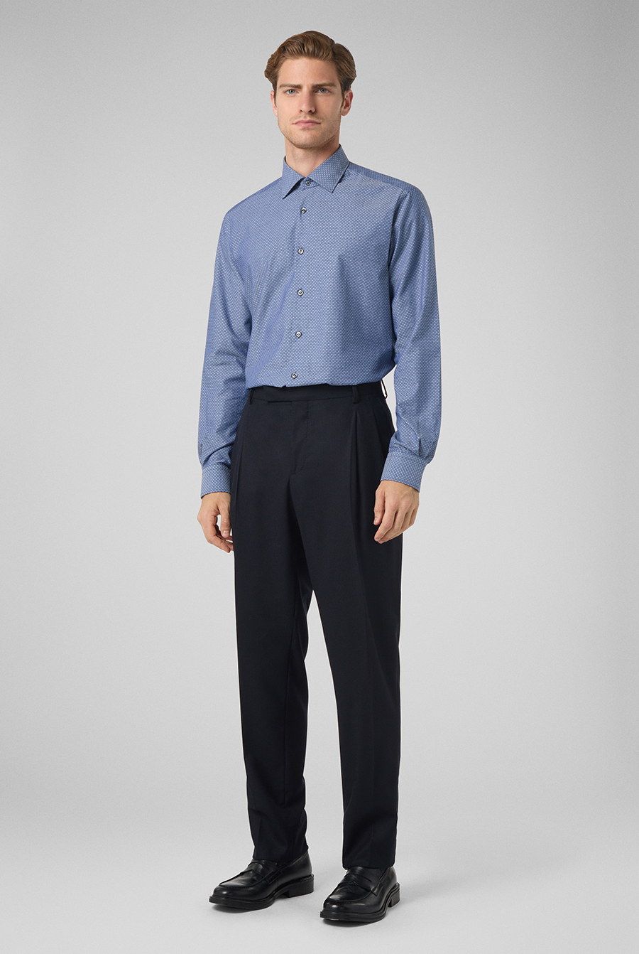 Camicia micro fantasia effetto denim | Pal Zileri